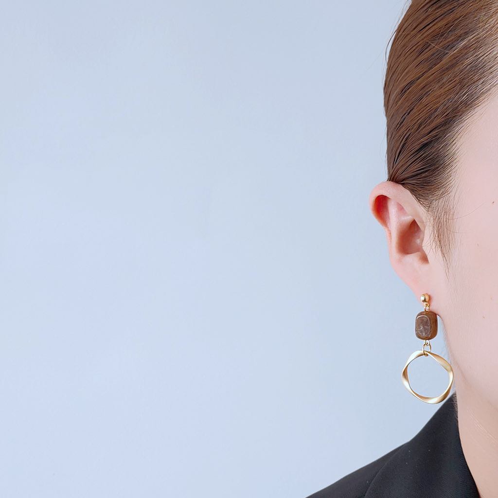 Minimalist Gold Hoop Silver Post Earrings