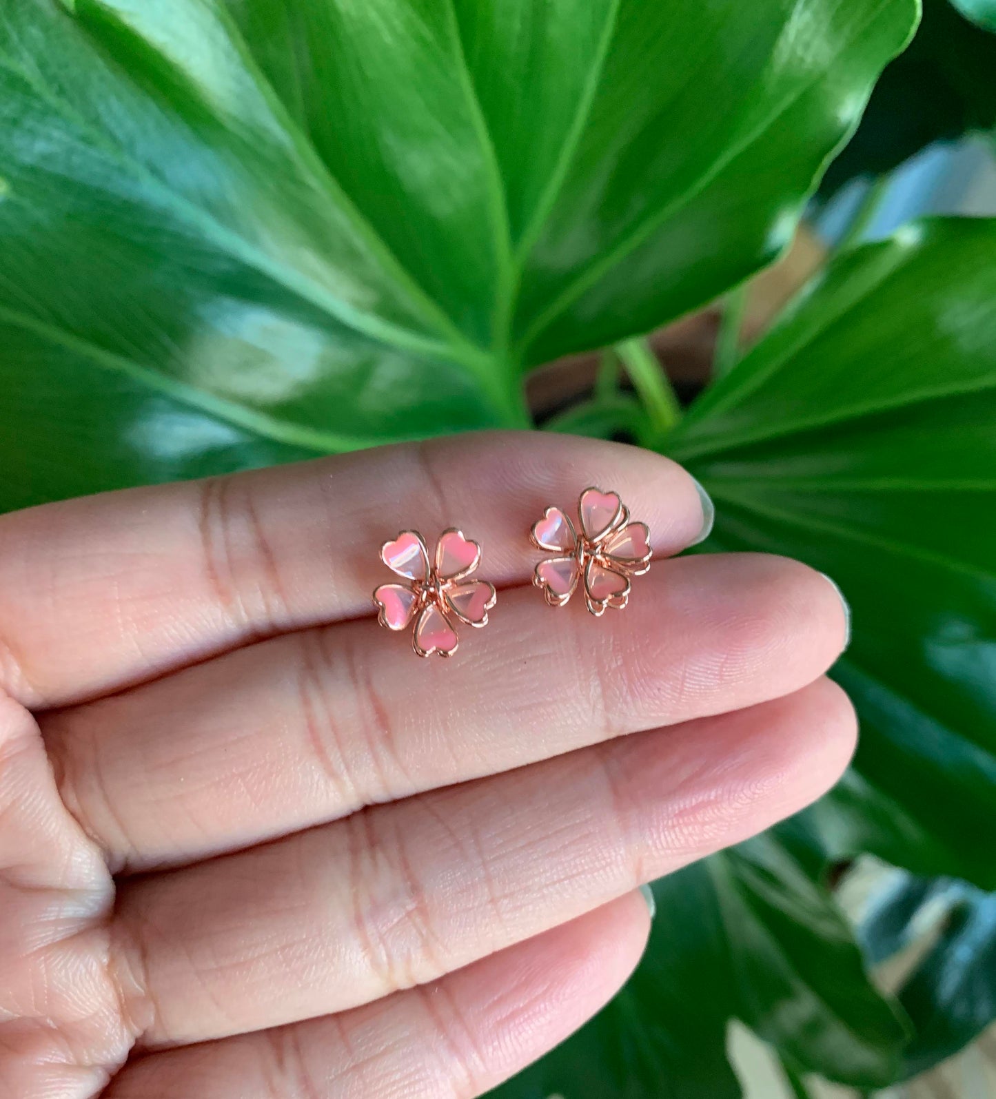 Unique Wired Sakura Stud Earrings