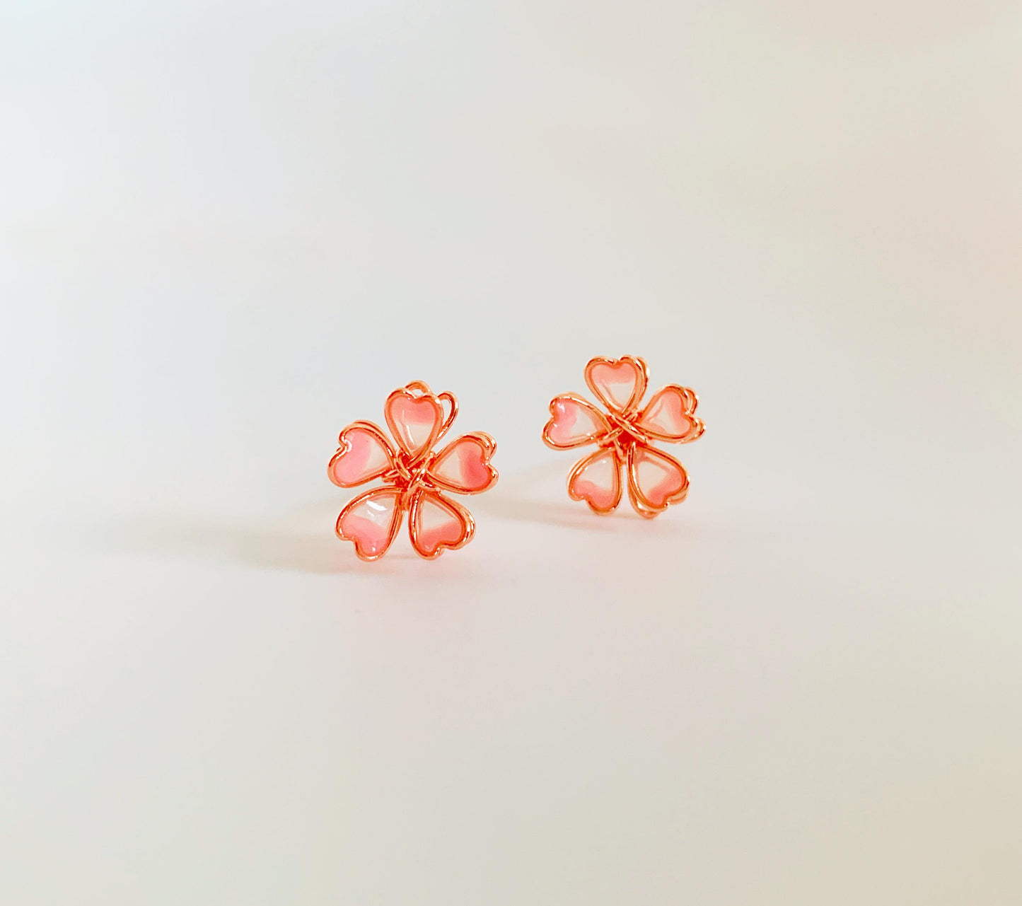 Unique Wired Sakura Stud Earrings