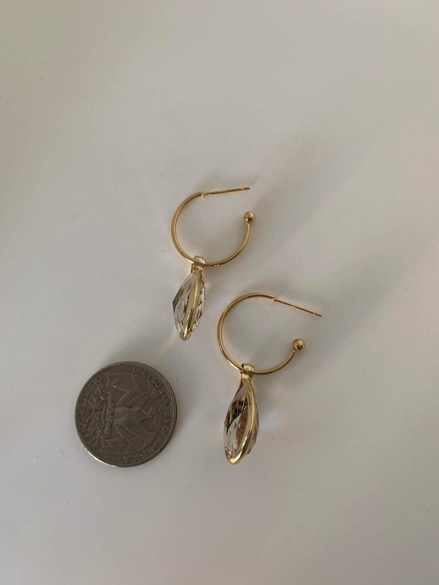 Dainty Pine Needles Leaf Teardrop Earrings