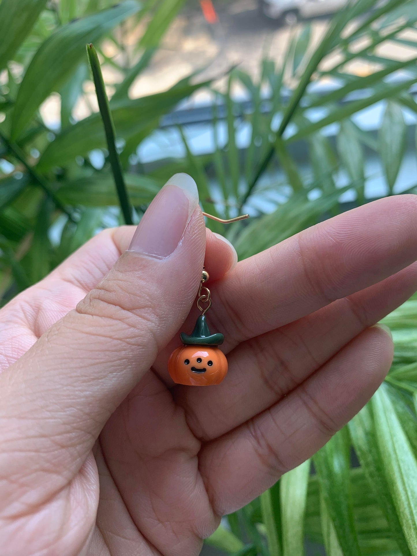 Halloween Ghost and Pumpkin Earrings