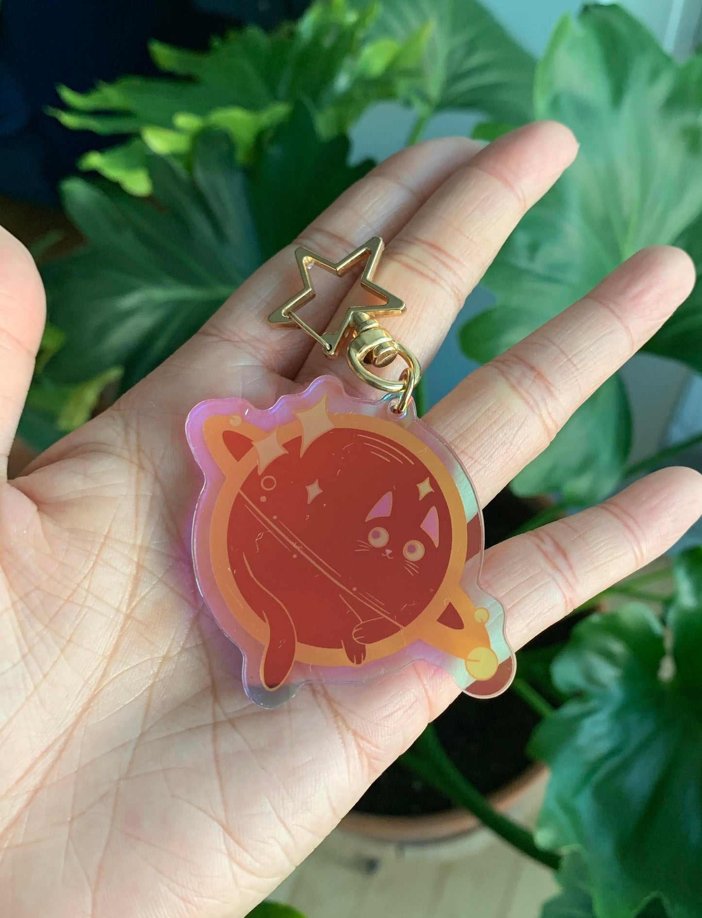 Original Design The Void Black Cat Keychain