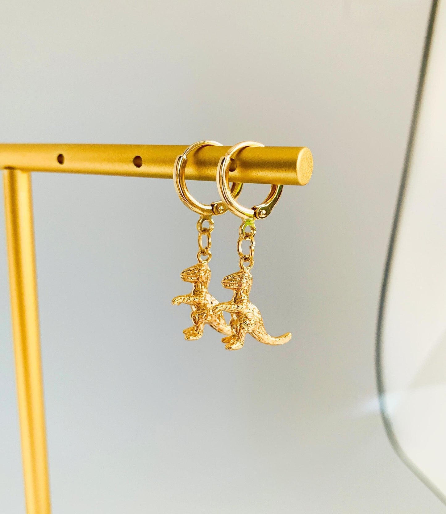 The Dinosaur Trex Huggie Earrings