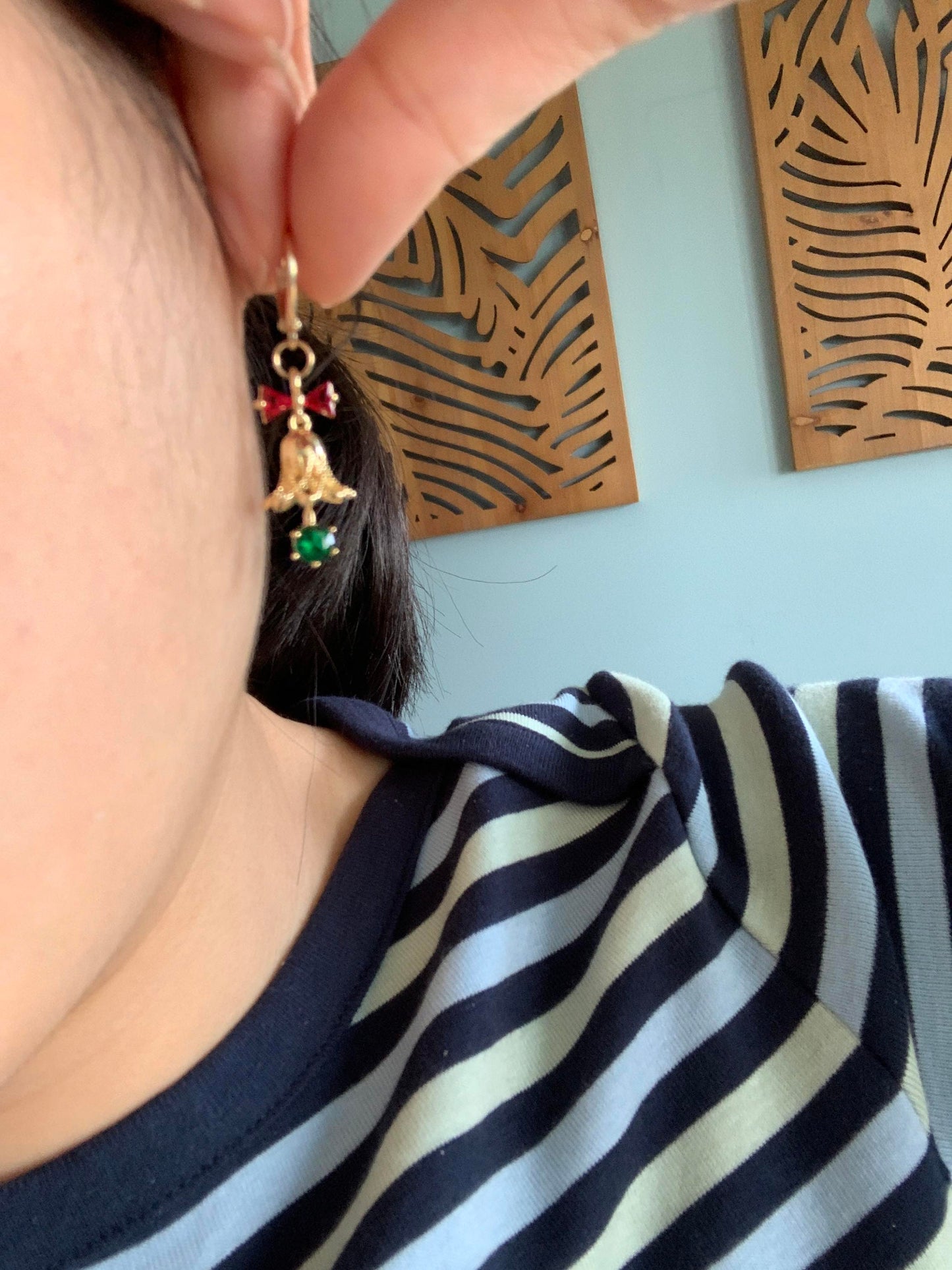 Dainty Jingle Bell Huggie Earrings