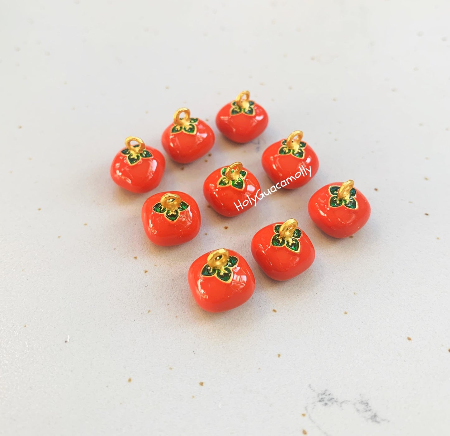 Dainty Tomato Huggie Earrings