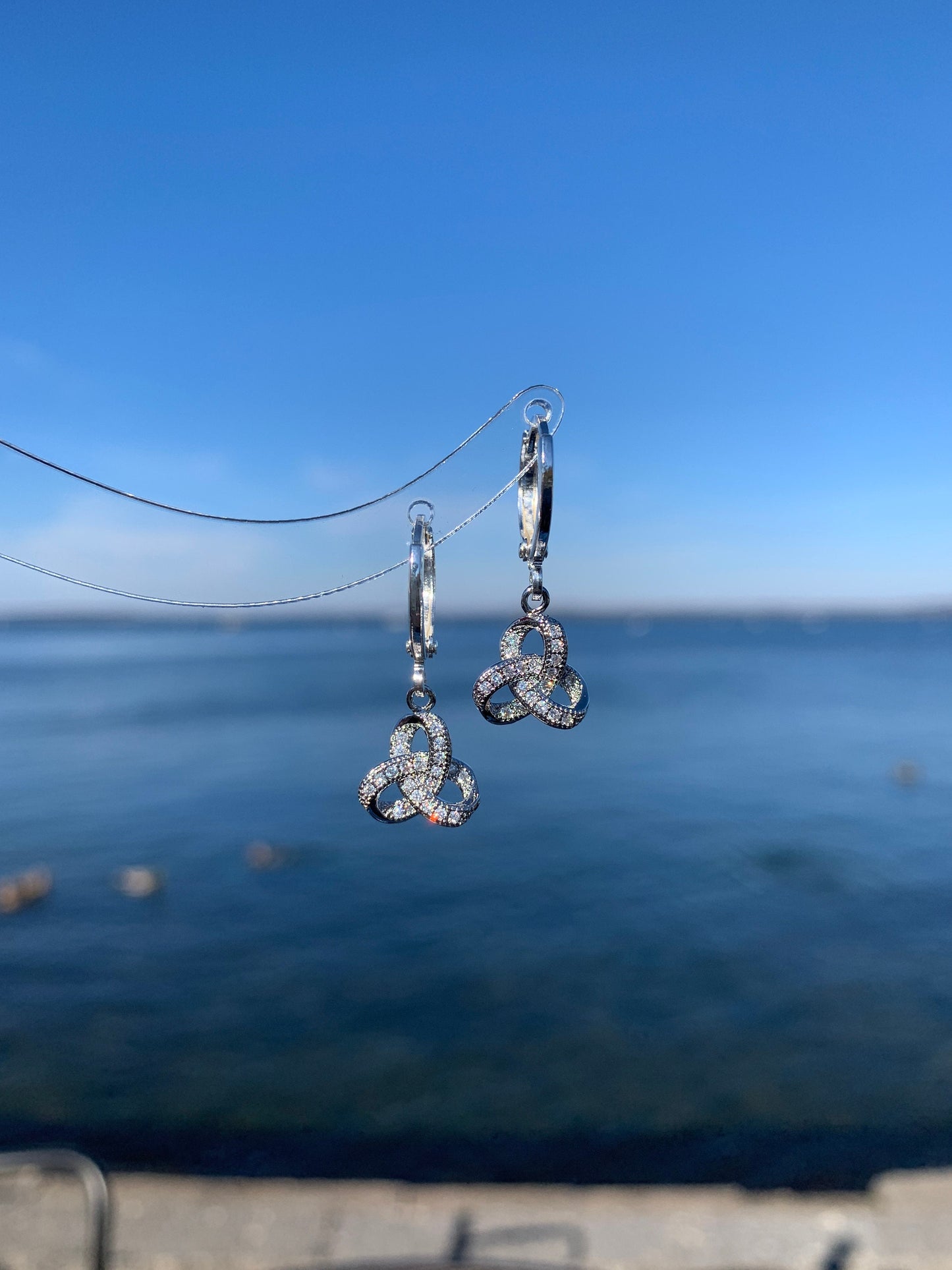 Dainty Silver Charm Earrings