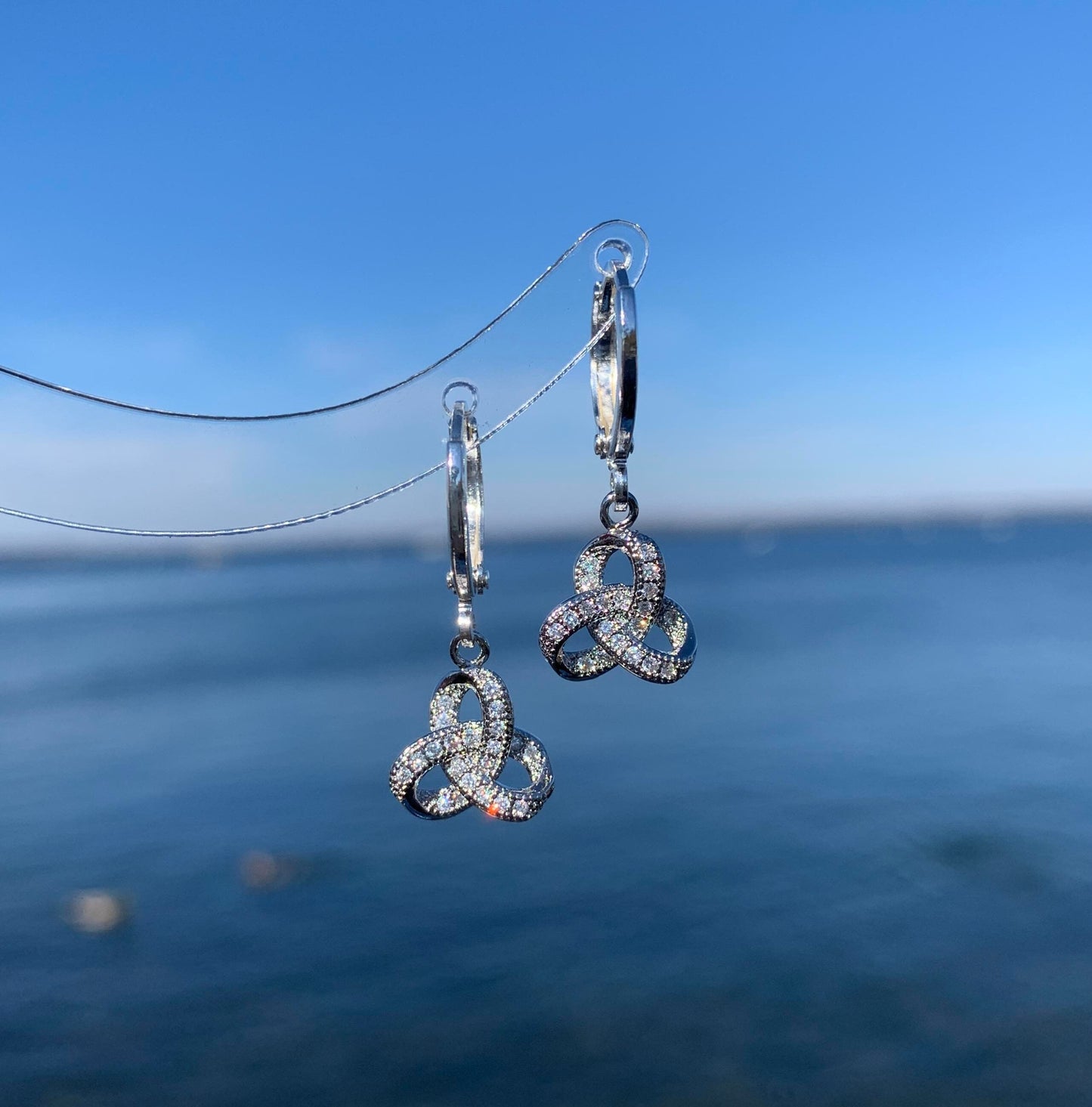 Dainty Silver Charm Earrings