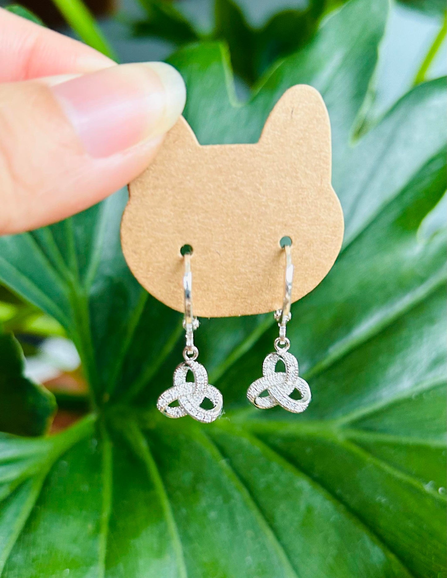 Dainty Silver Charm Earrings