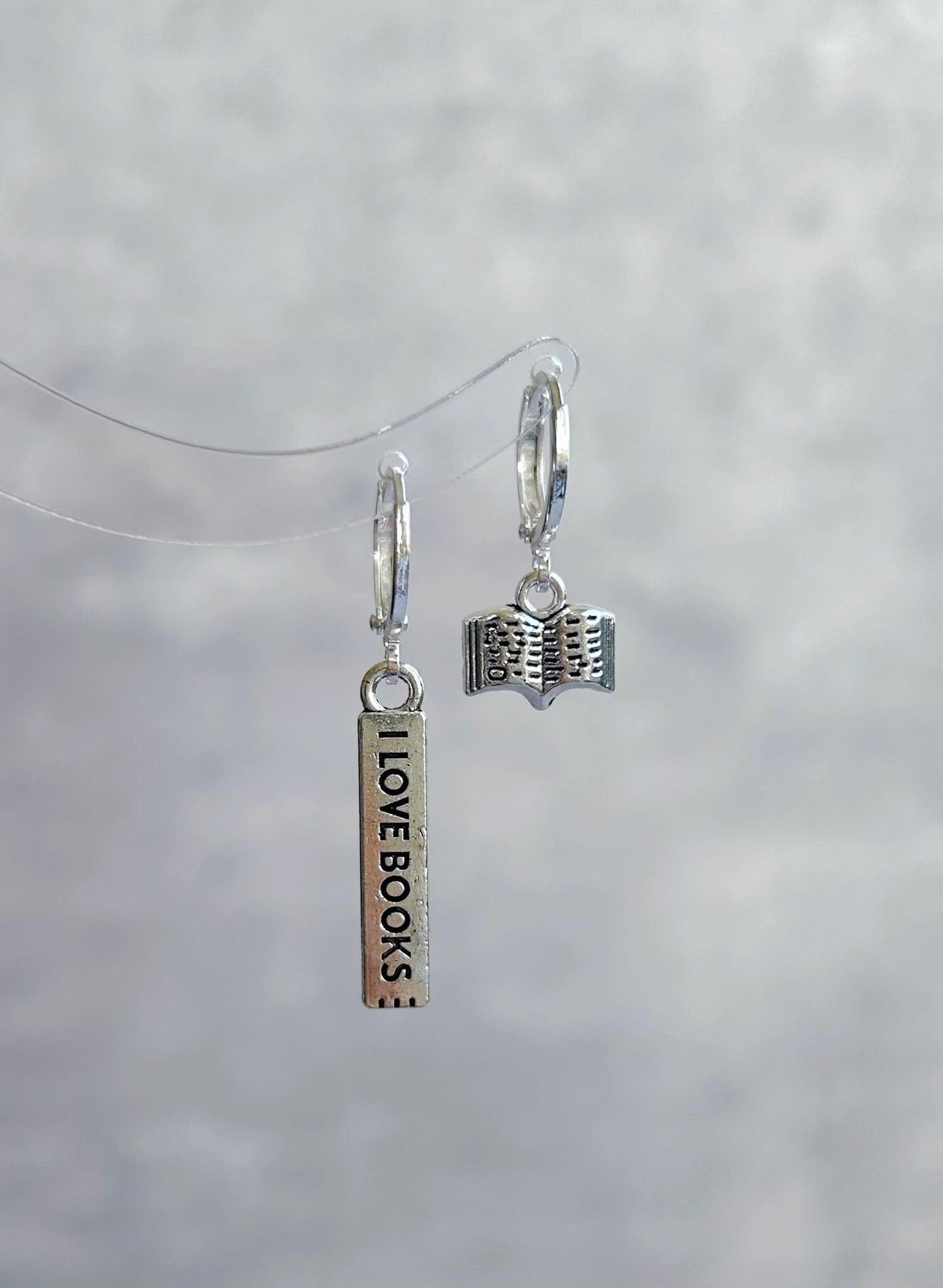 Mismatch I Love Books Earrings