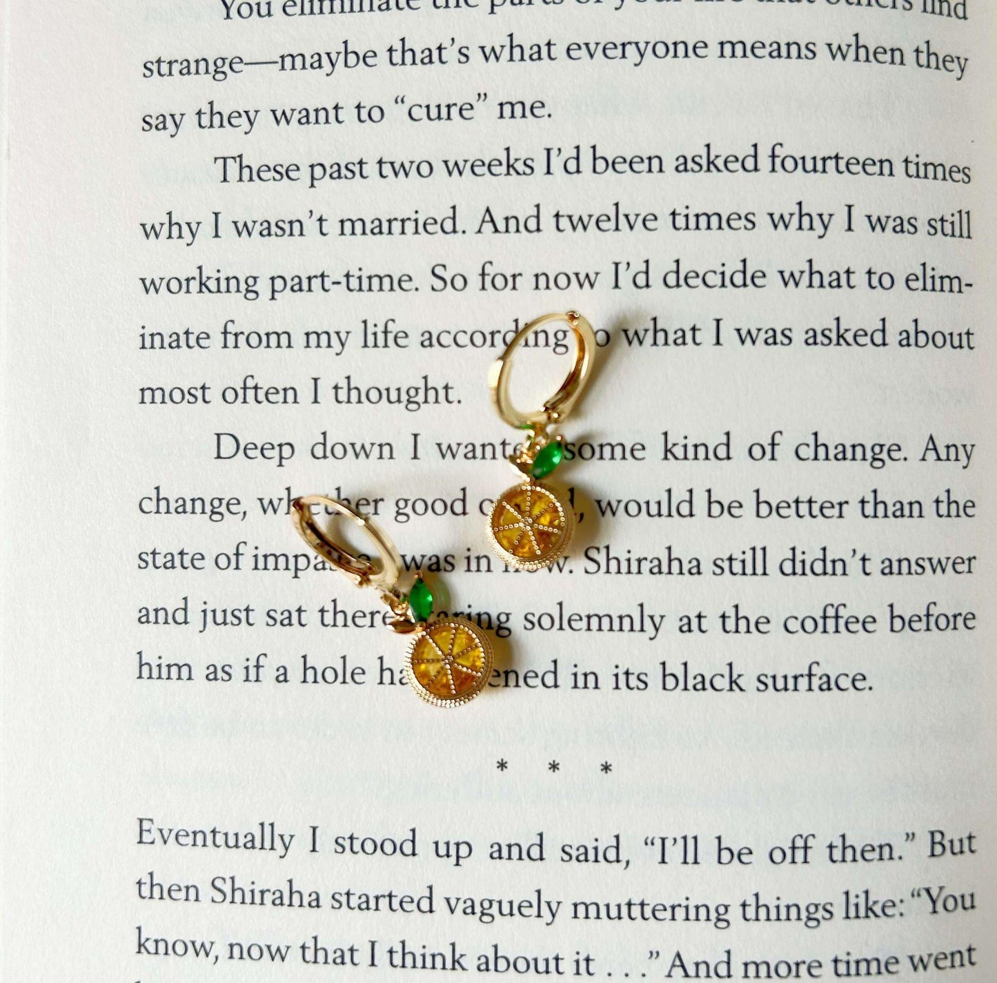 Unique Lemon Huggie Hoop Earrings