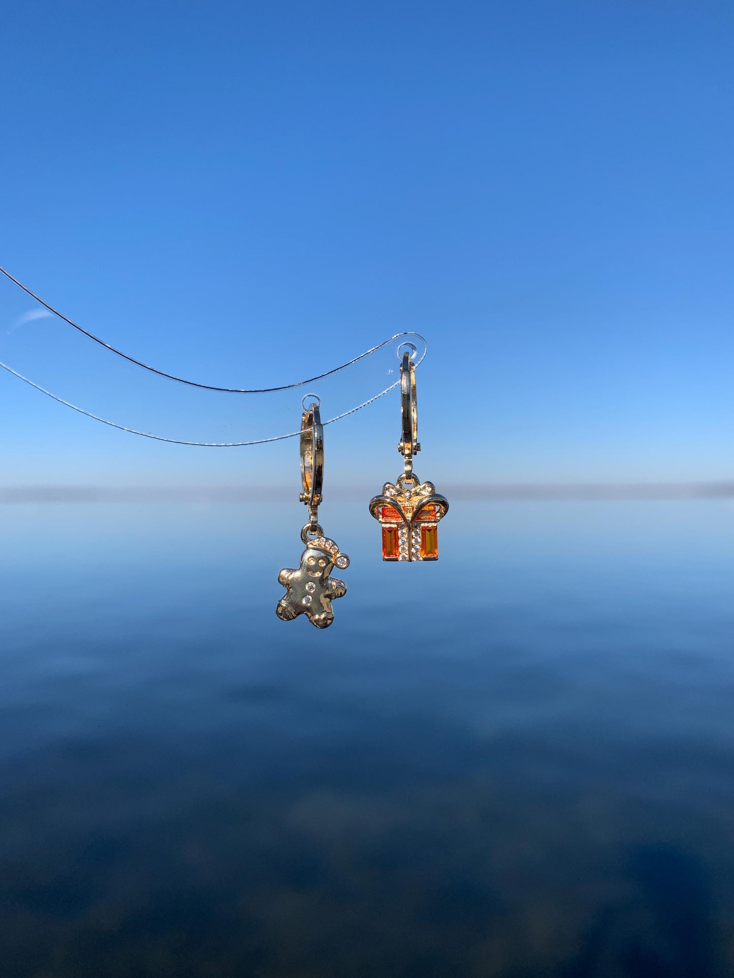Dainty Gingerbread Man Earrings