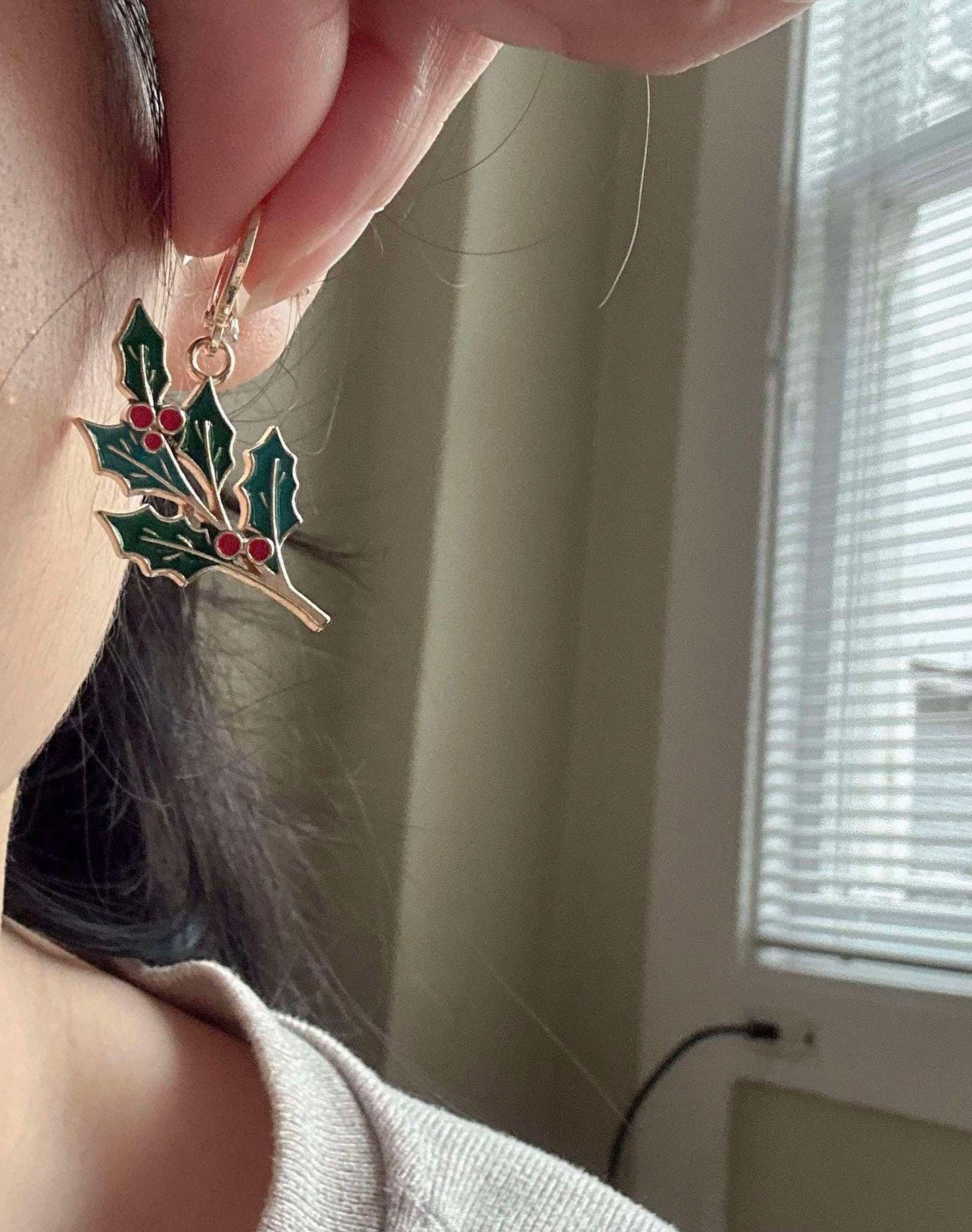 Unique Mistletoe Earrings