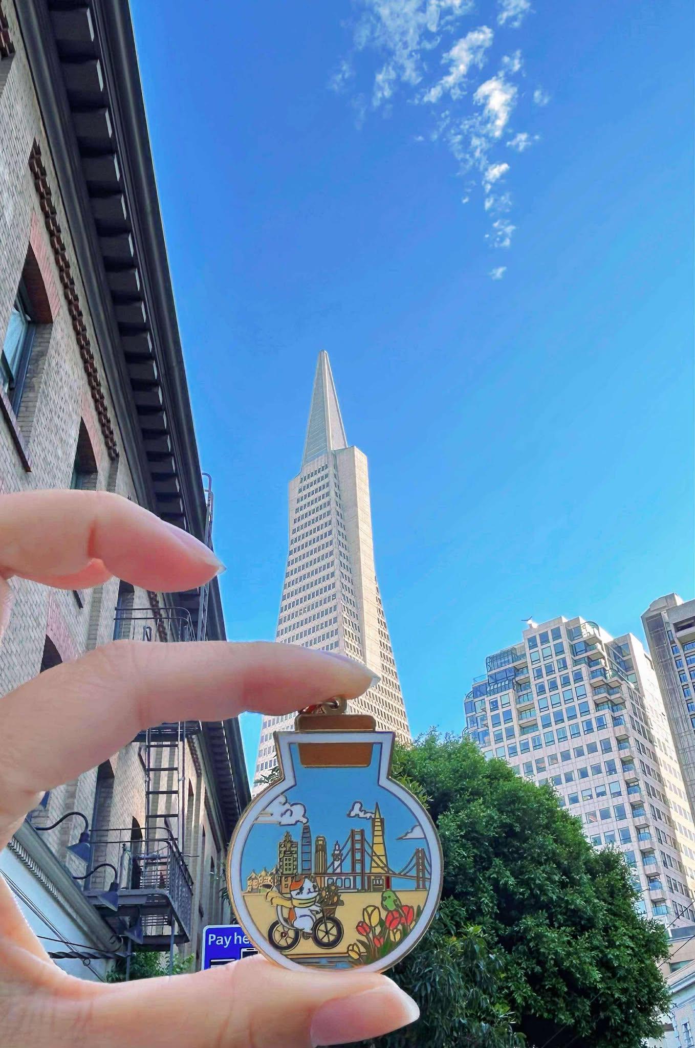 Bike Ride in San Francisco Keychain