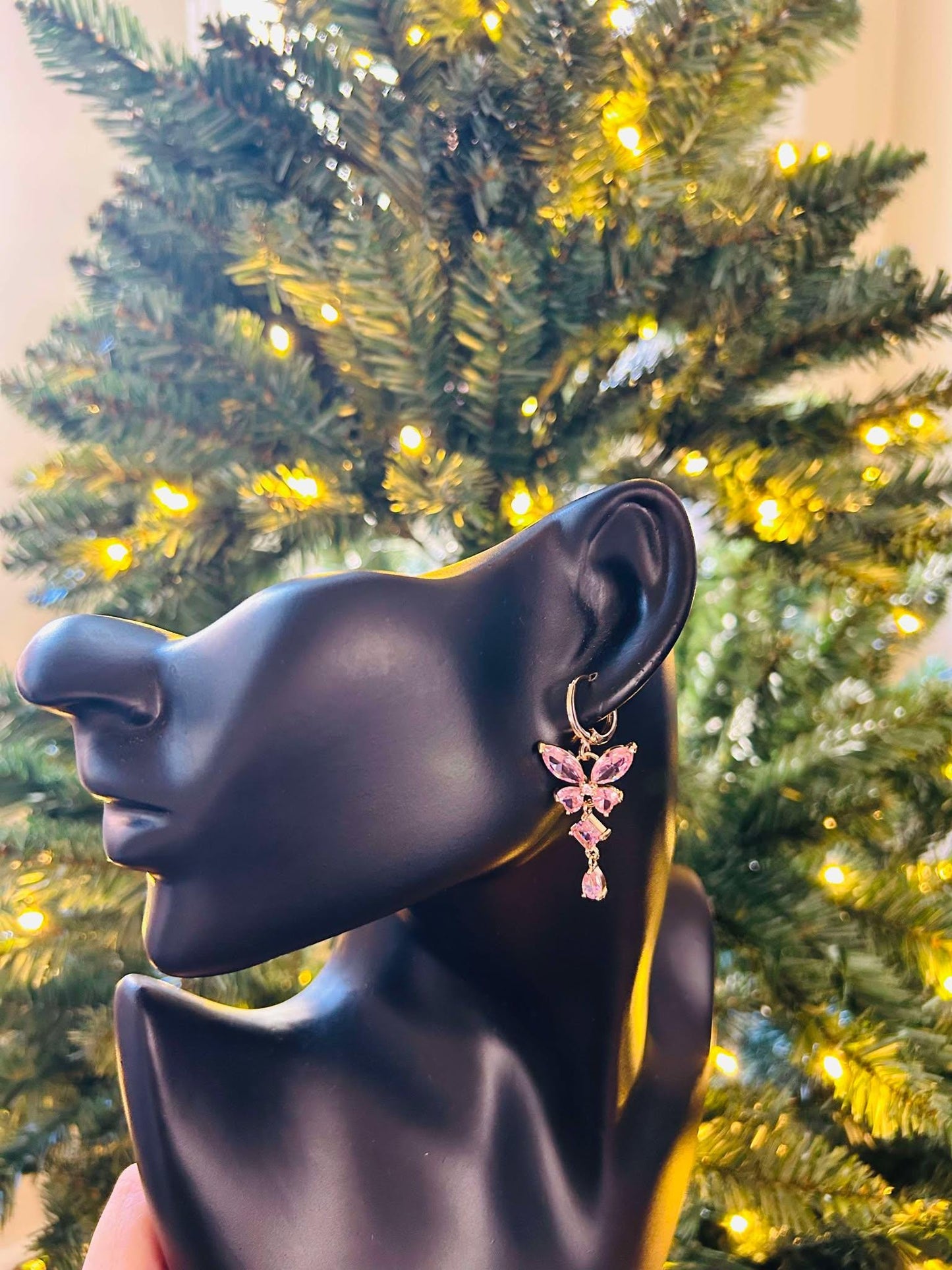 14K Gold Plateted Butterfly Dangle Earrings