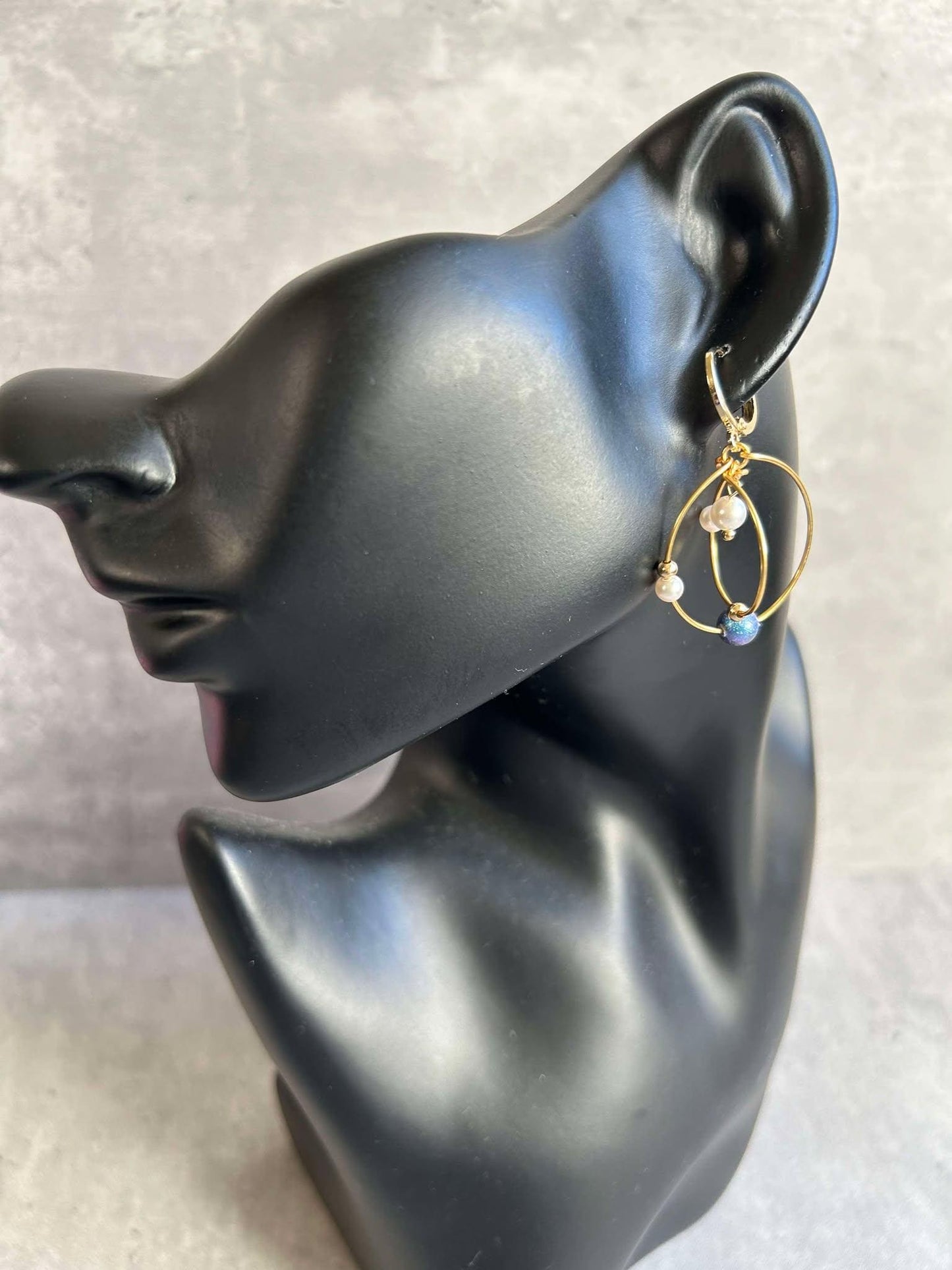 Dainty 14K Gold Plated Galaxy Earrings