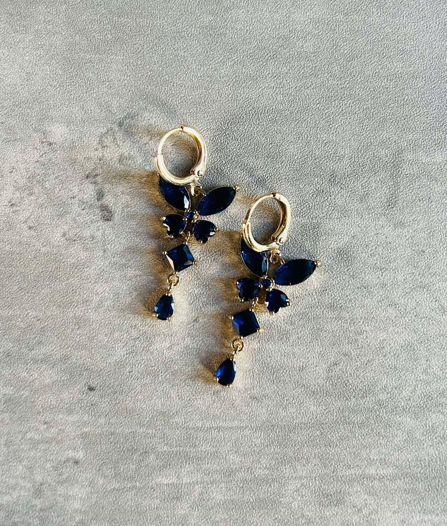 14K Gold Plateted Butterfly Dangle Earrings
