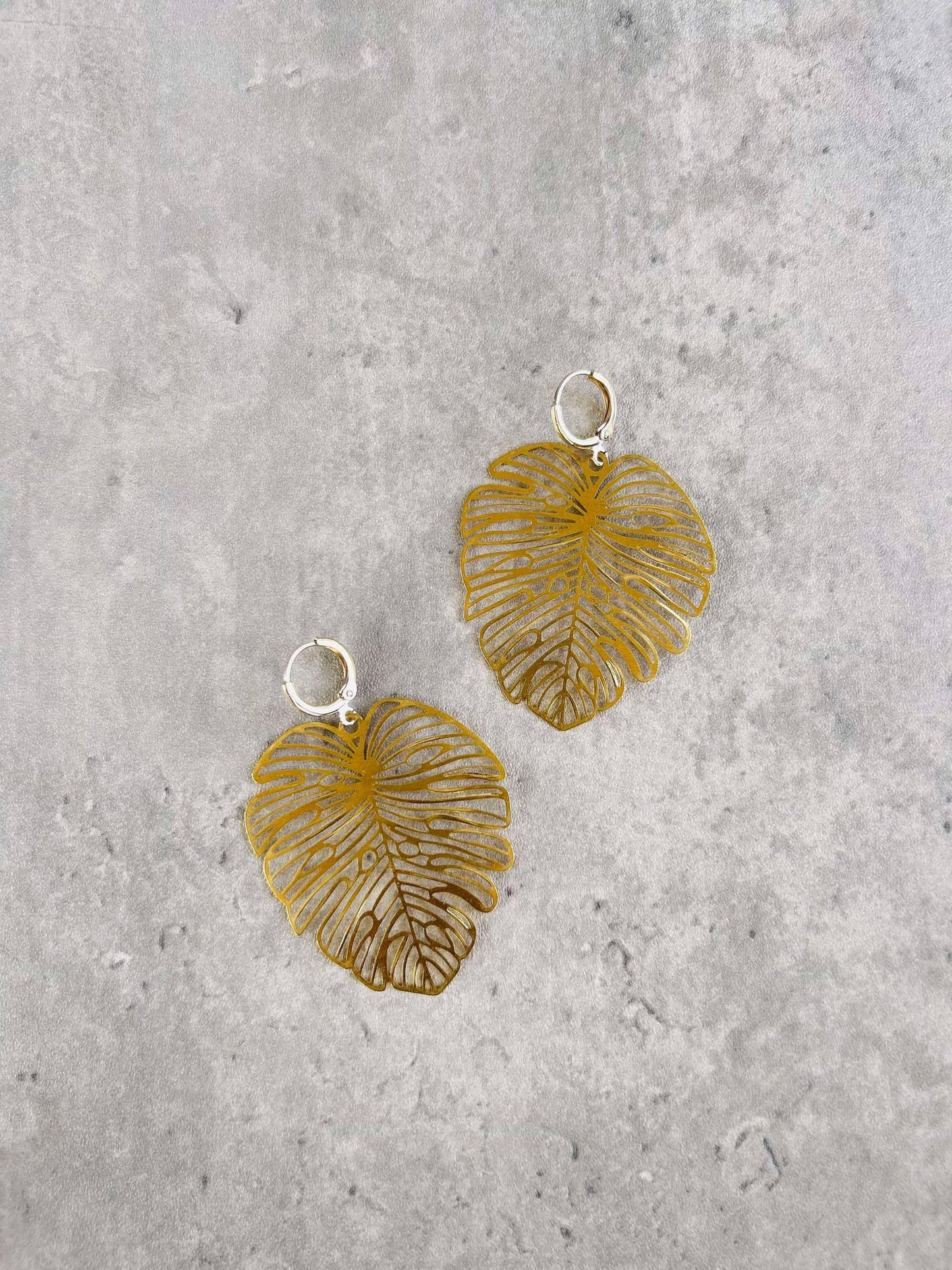 Unique Monstera Leaf Earrings