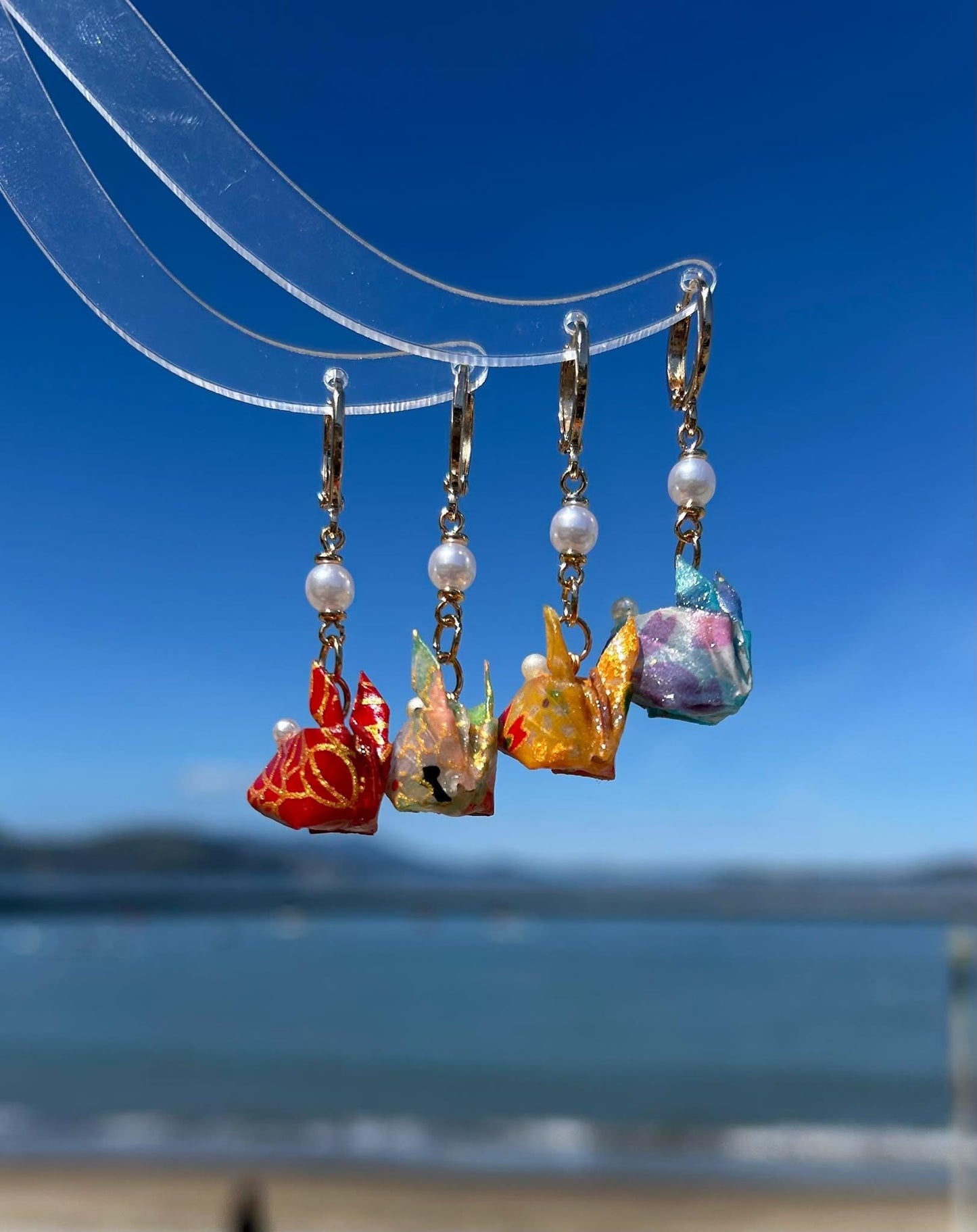 Unique Origami Bunny Earring