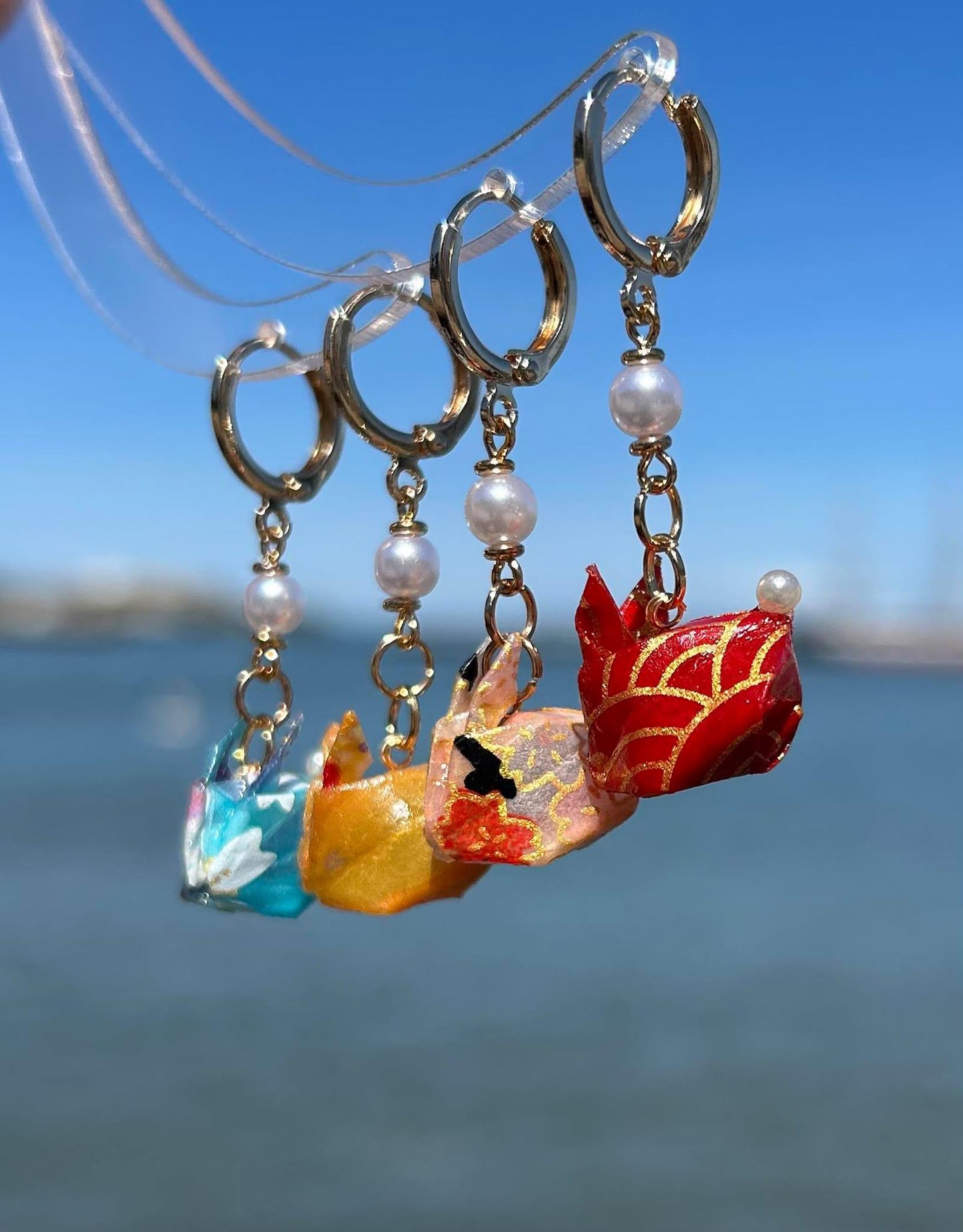 Unique Origami Bunny Earring