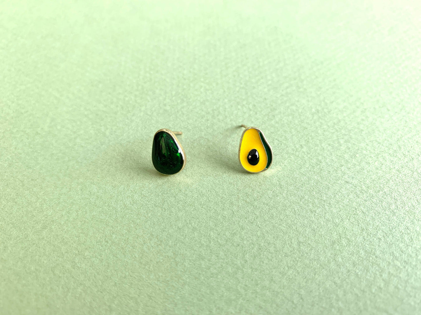 Unique Avocado Stud Earrings