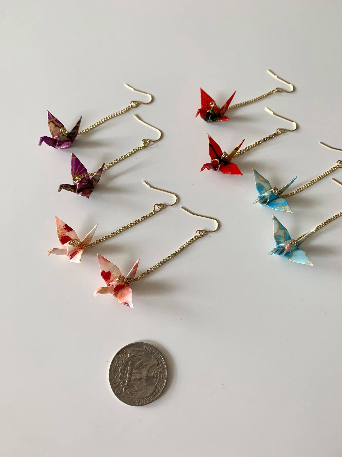 Unique Origami Crane Earring