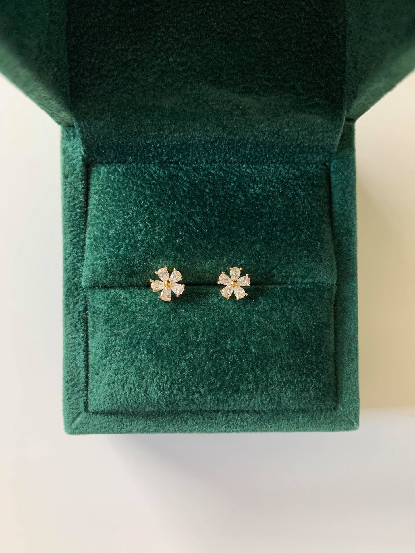 Dainty 14K Gold Plated Small Flower Stud Earrings