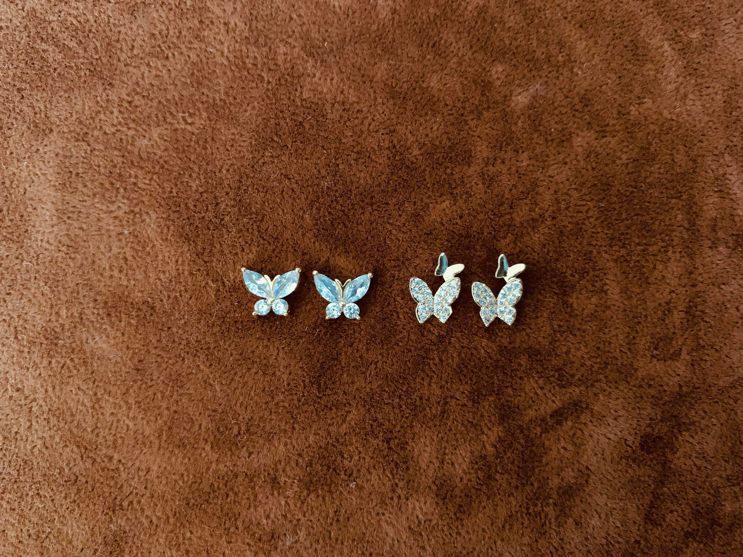 Dainty 14K Gold Plated Butterfly Earrings