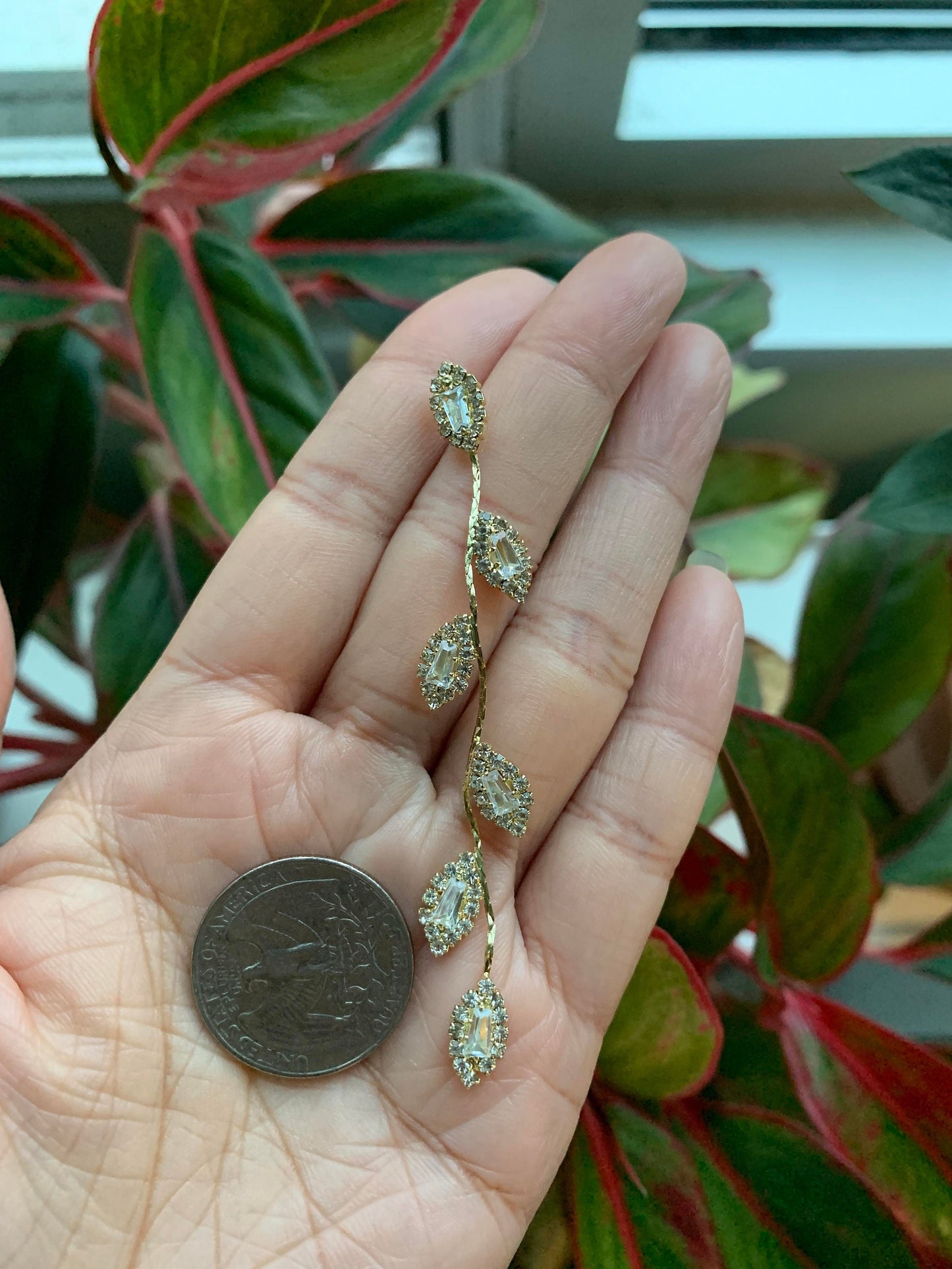 Dainty 14K Yellow Gold Plated Leaf Earrings