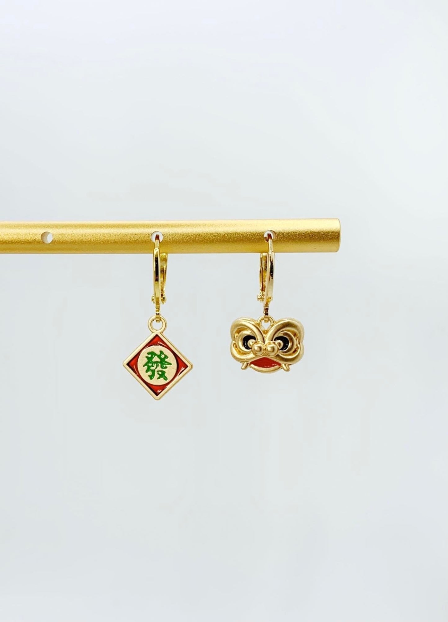 Unique Lunar New Year Lion Dance Earrings