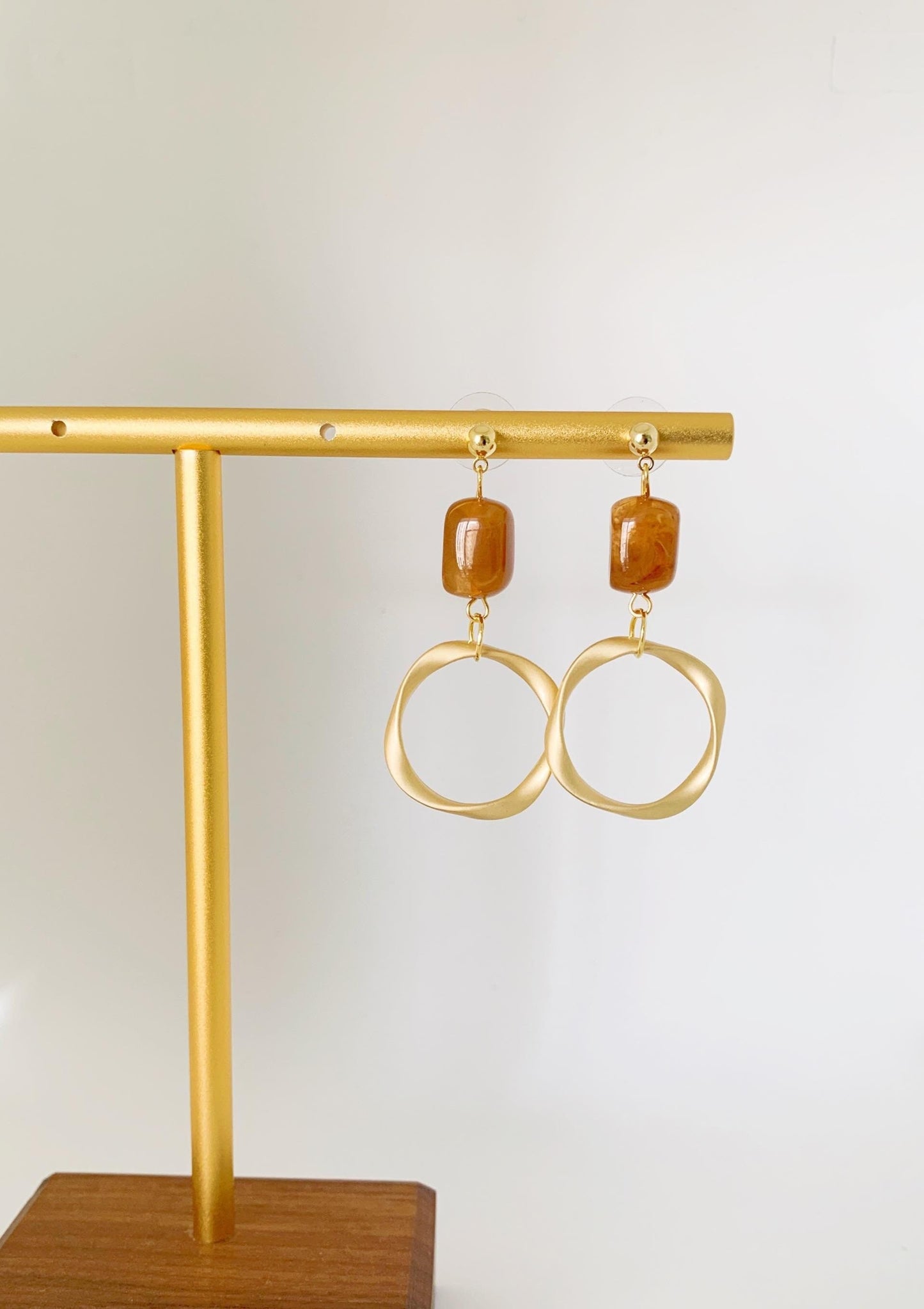 Minimalist Gold Hoop Silver Post Earrings