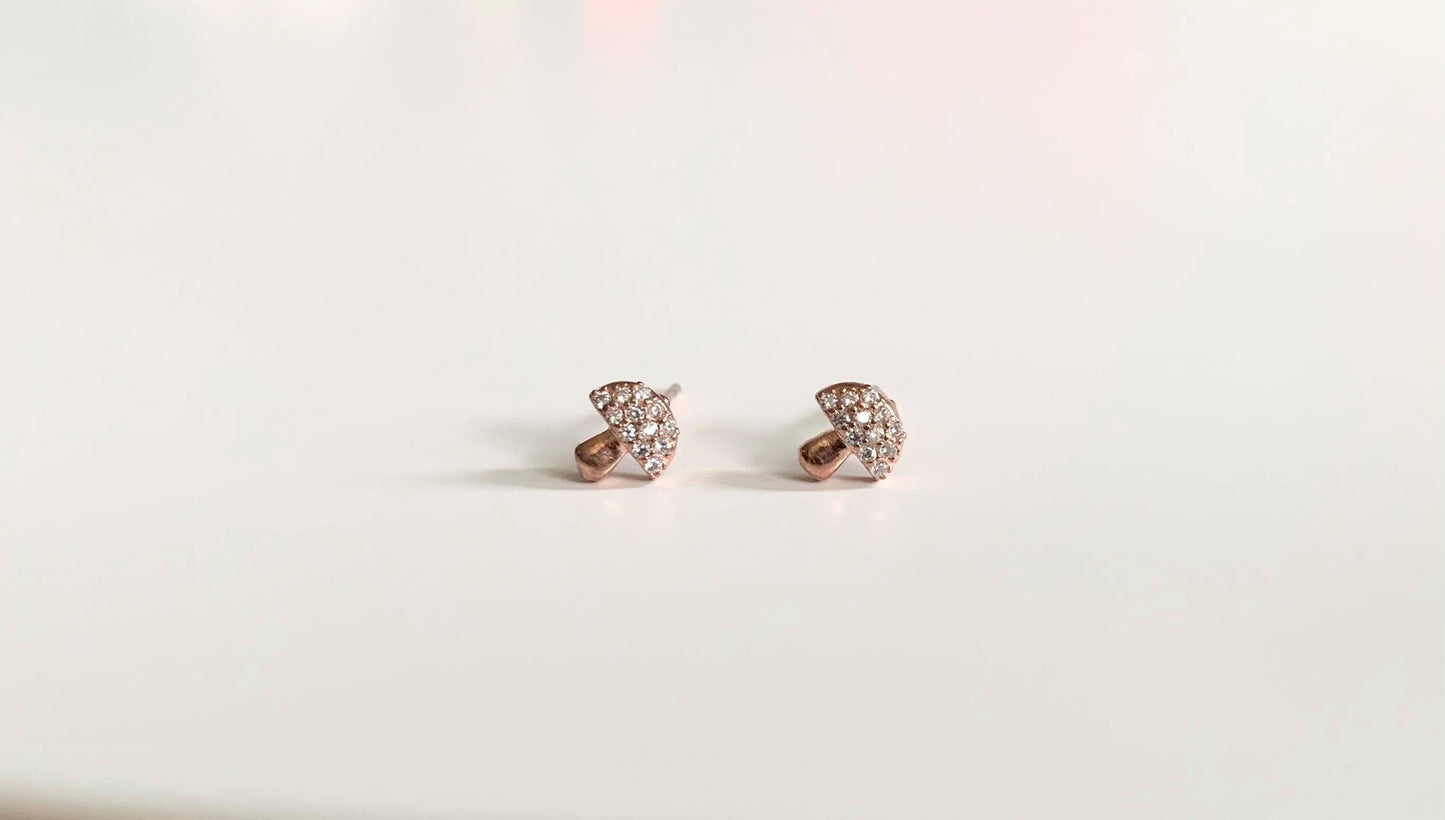 Mini Mushroom Stud Earrings
