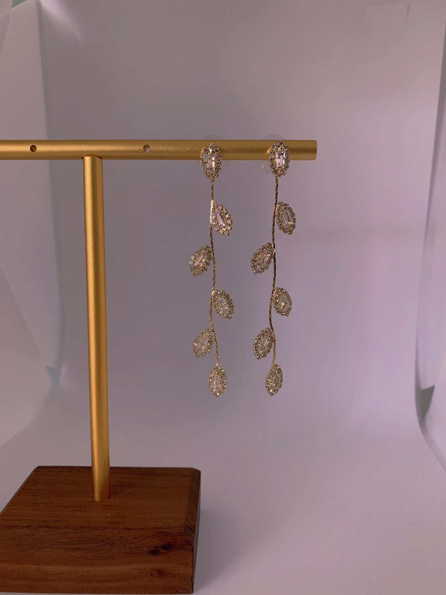 Dainty 14K Yellow Gold Plated Leaf Earrings
