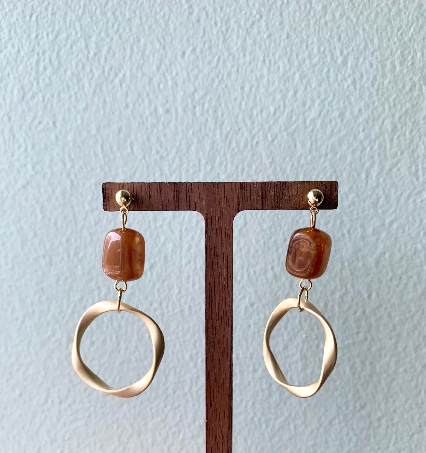 Minimalist Gold Hoop Silver Post Earrings