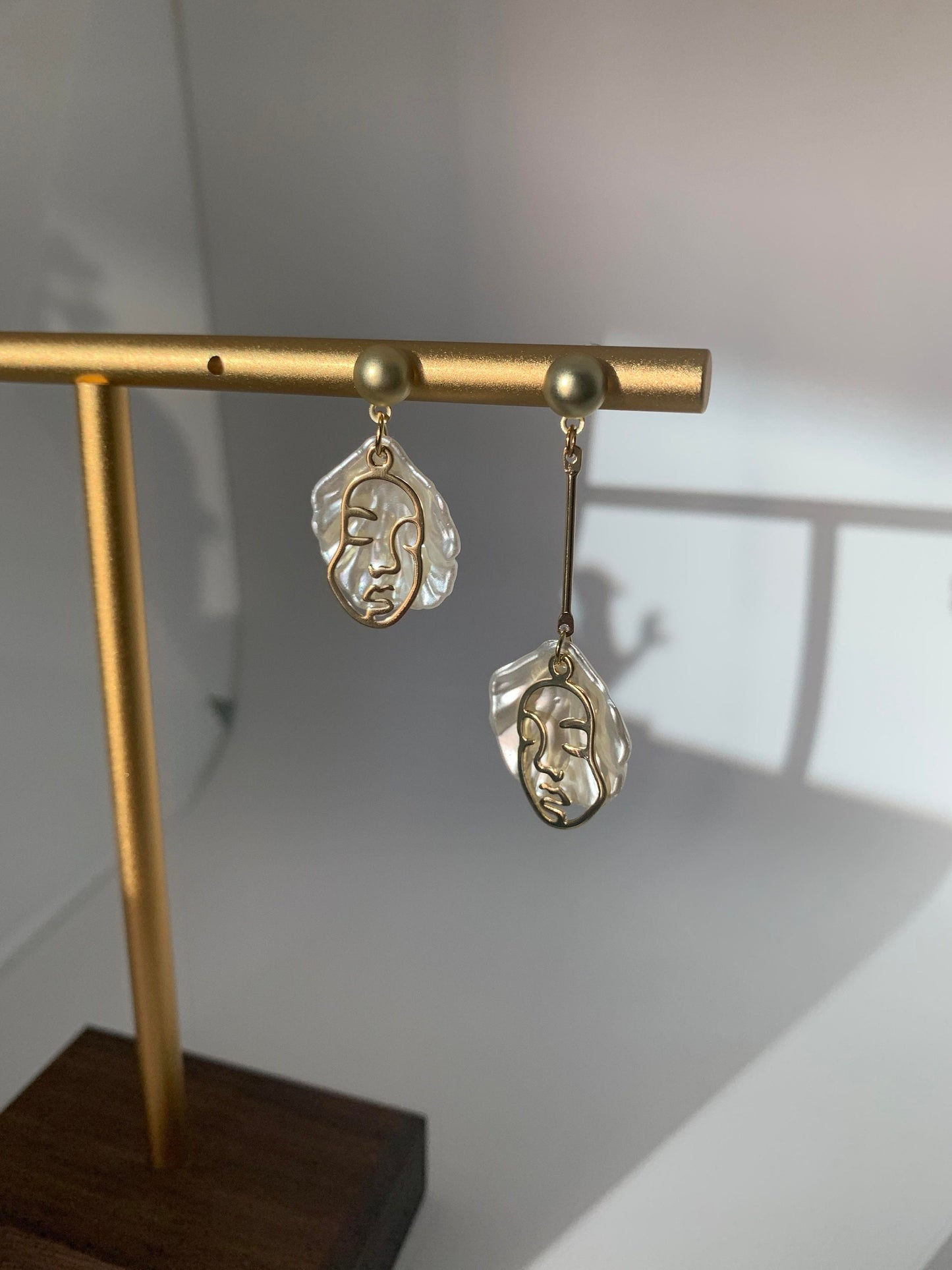 Unique Abstract Face Earrings (Lightweight)