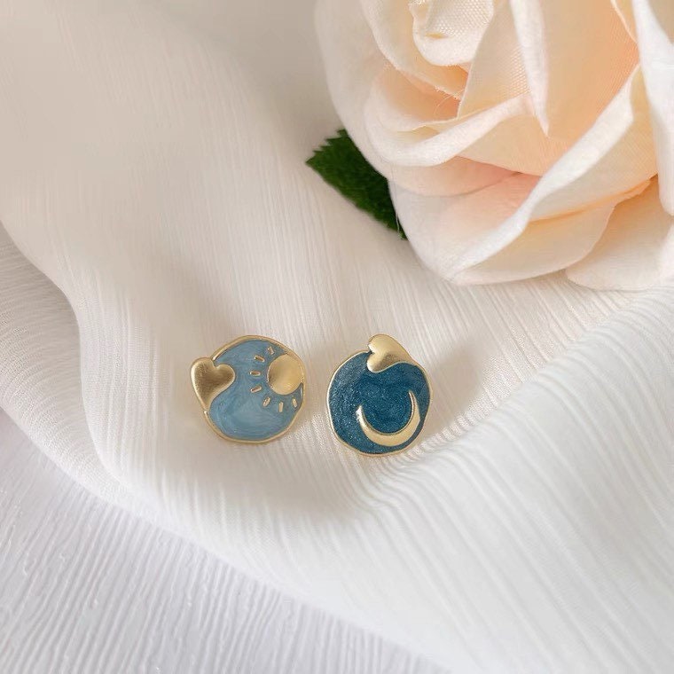 Dainty Celestial Stud Earrings