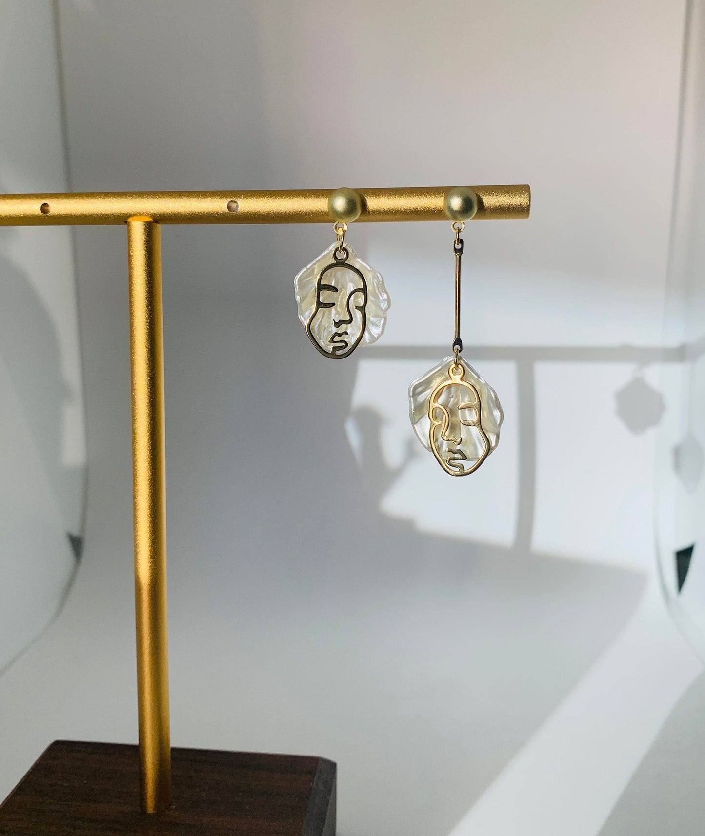 Unique Abstract Face Earrings (Lightweight)