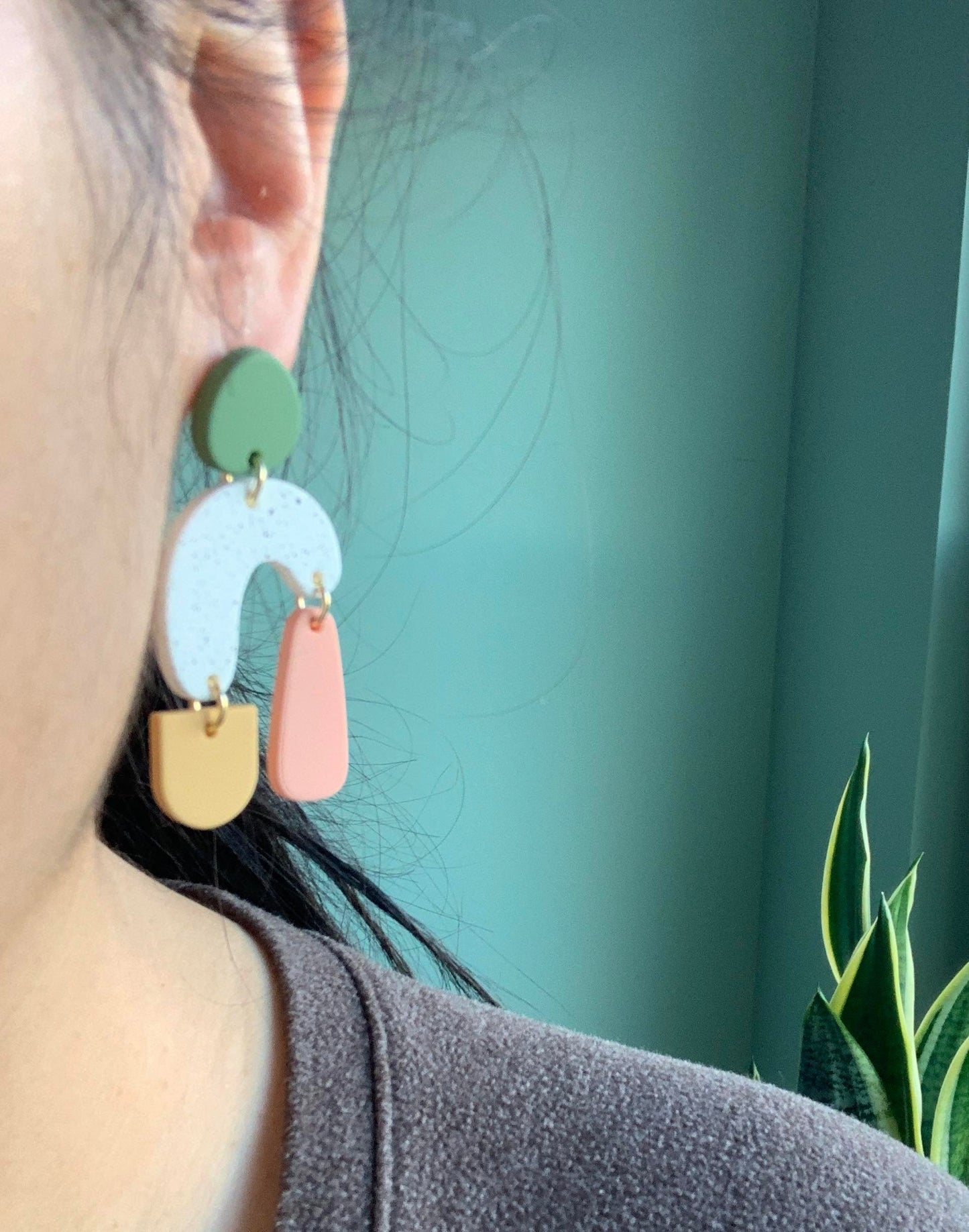 Acrylic Fun with Shapes Earrings (Lightweight)