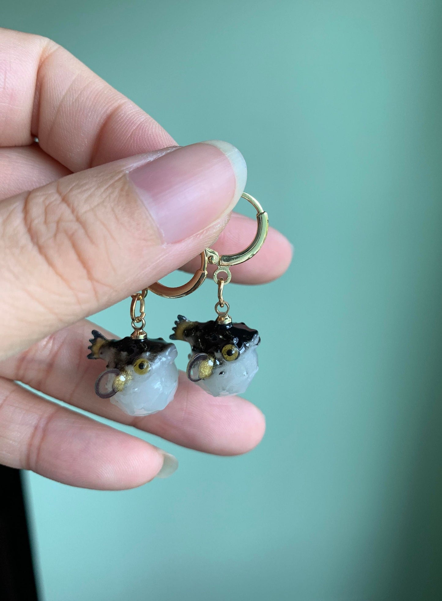 Unique Pufferfish Earrings