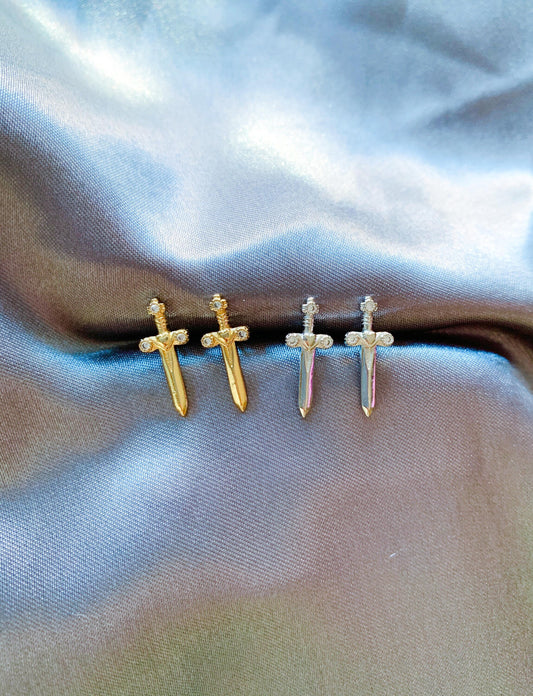 Medieval Sword Stud Earrings