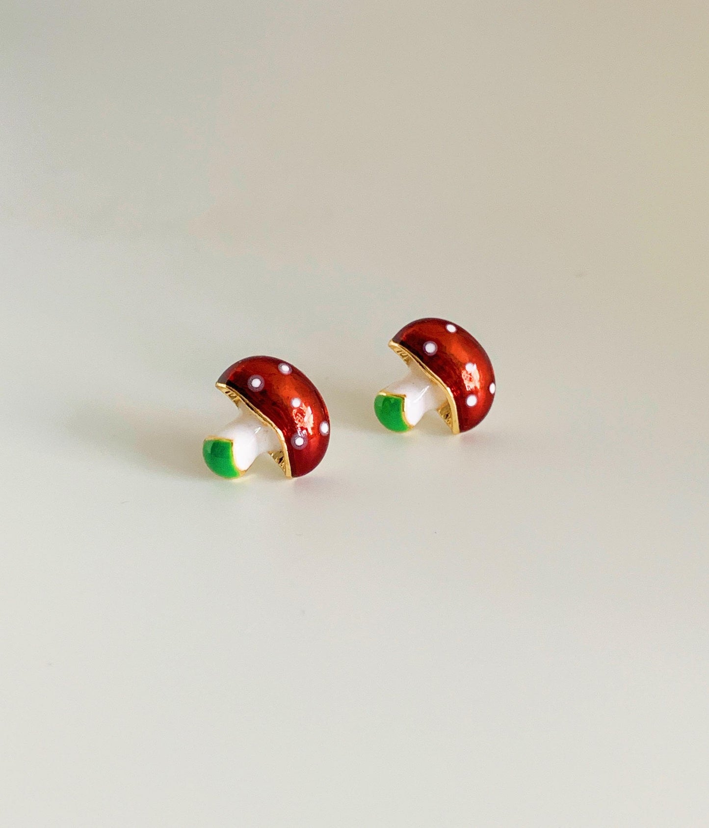 Vintage Design Mushroom Stud Earrings