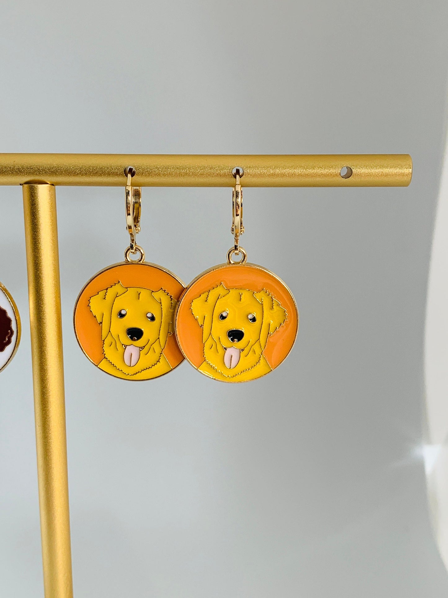 Unique Dog Huggies Earrings