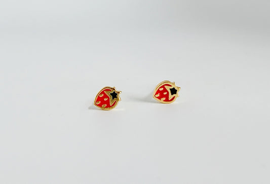 Dainty Mini Strawberry Stud Earrings