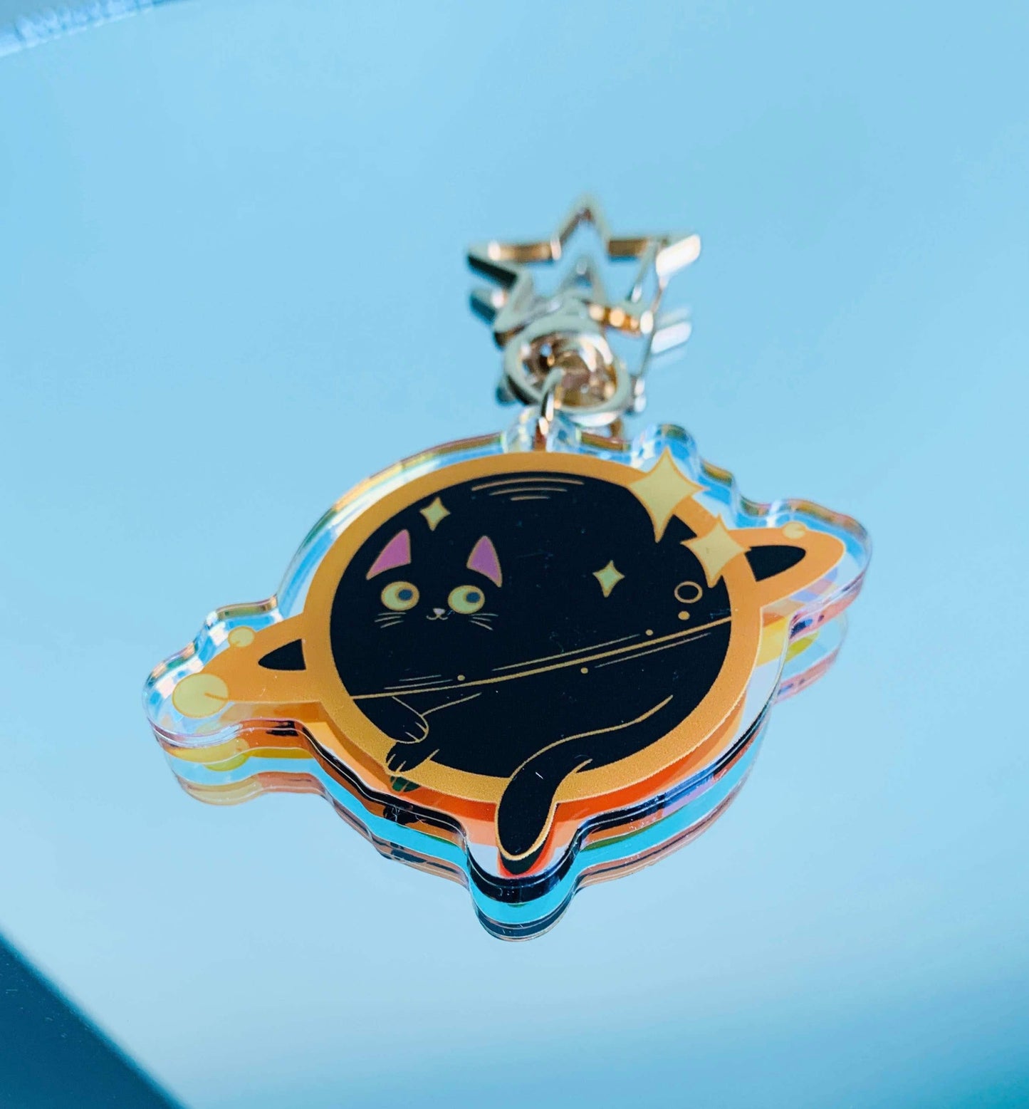 Original Design The Void Black Cat Keychain