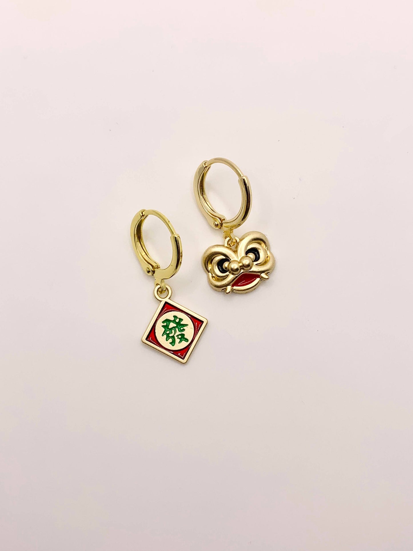 Unique Lunar New Year Lion Dance Earrings