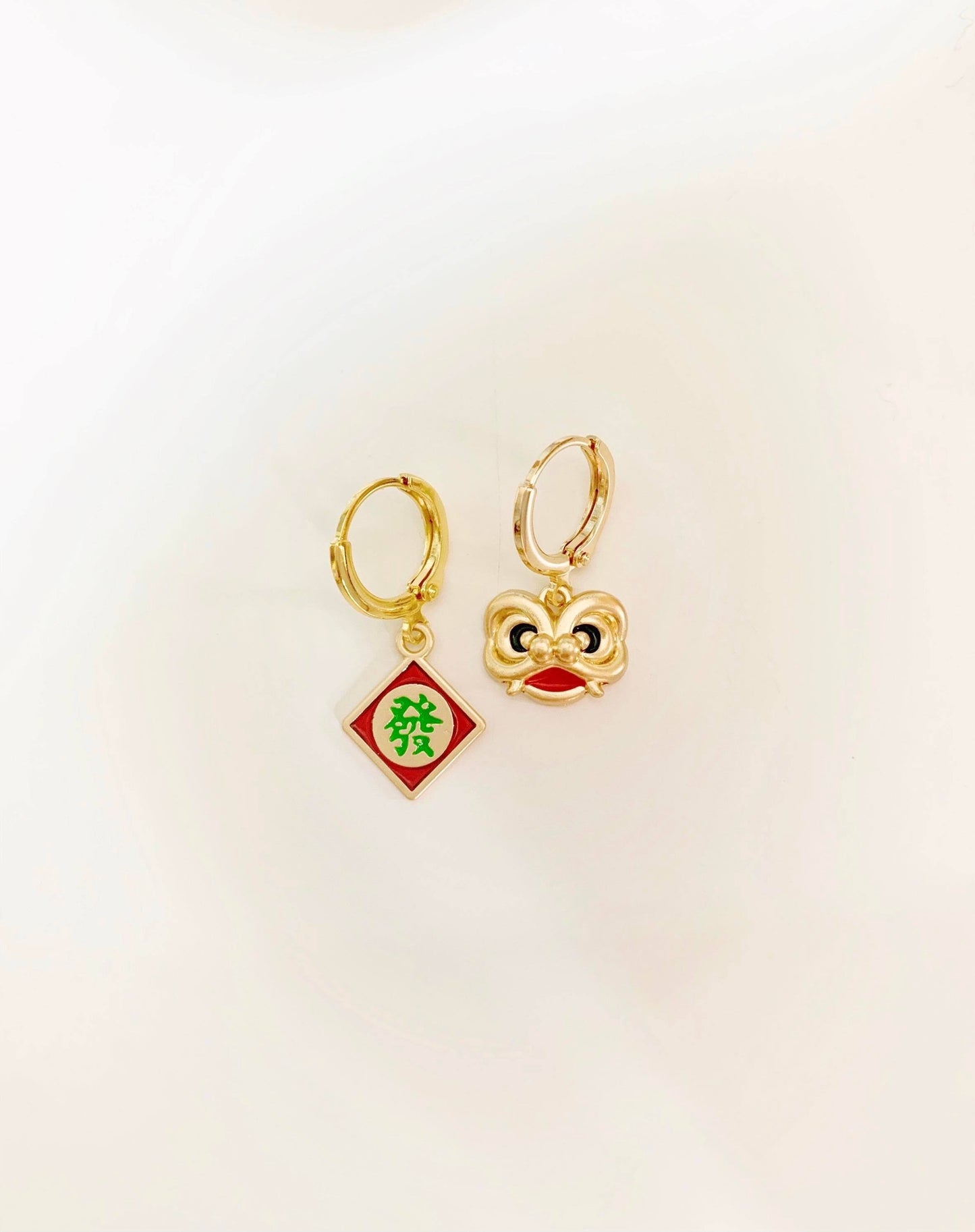 Unique Lunar New Year Lion Dance Earrings