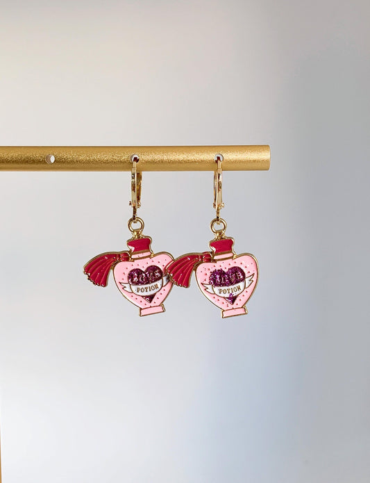 Unique Love Potion Huggie Hoop Earrings