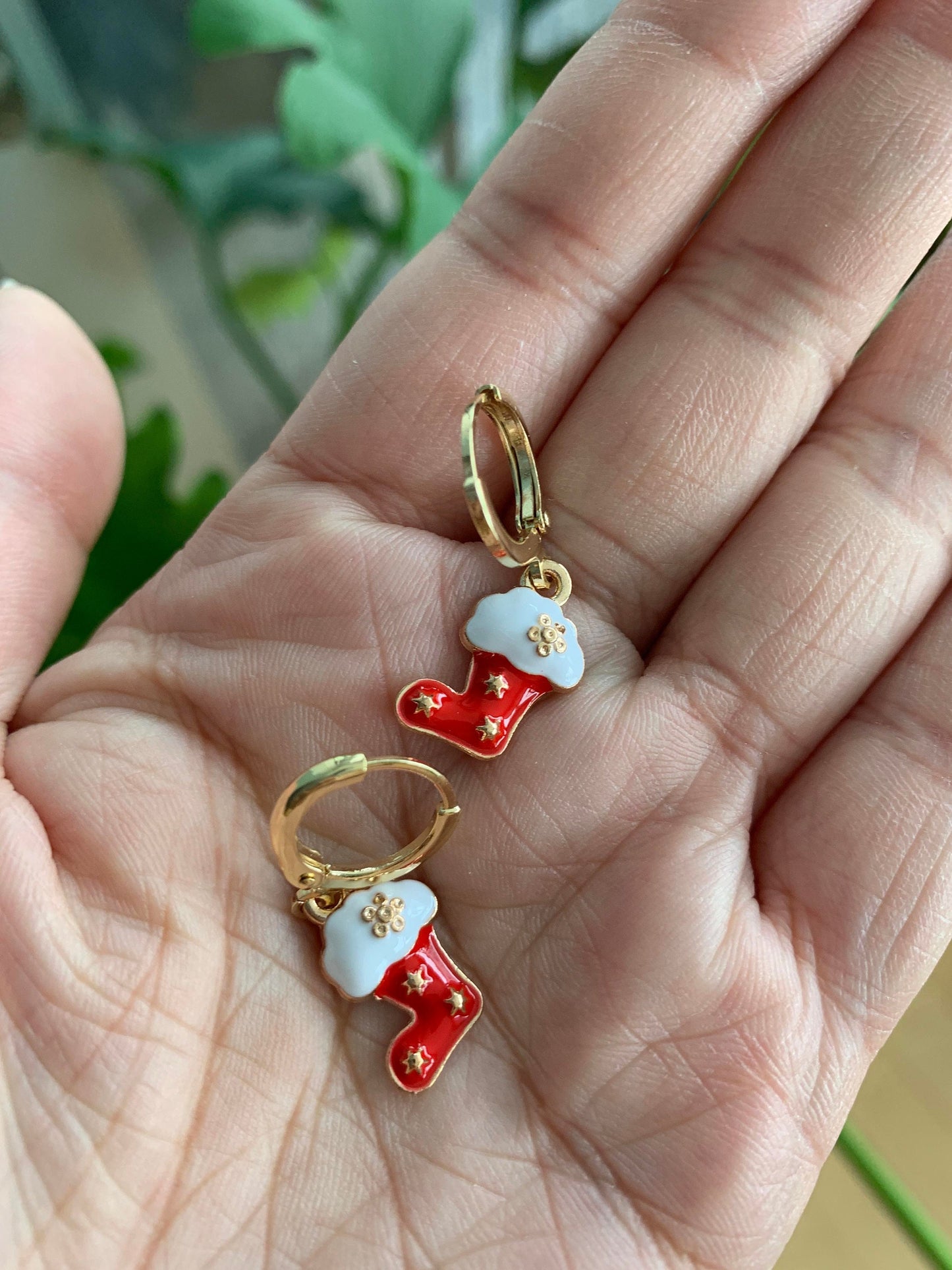 Dainty Christmas Stockings Earrings