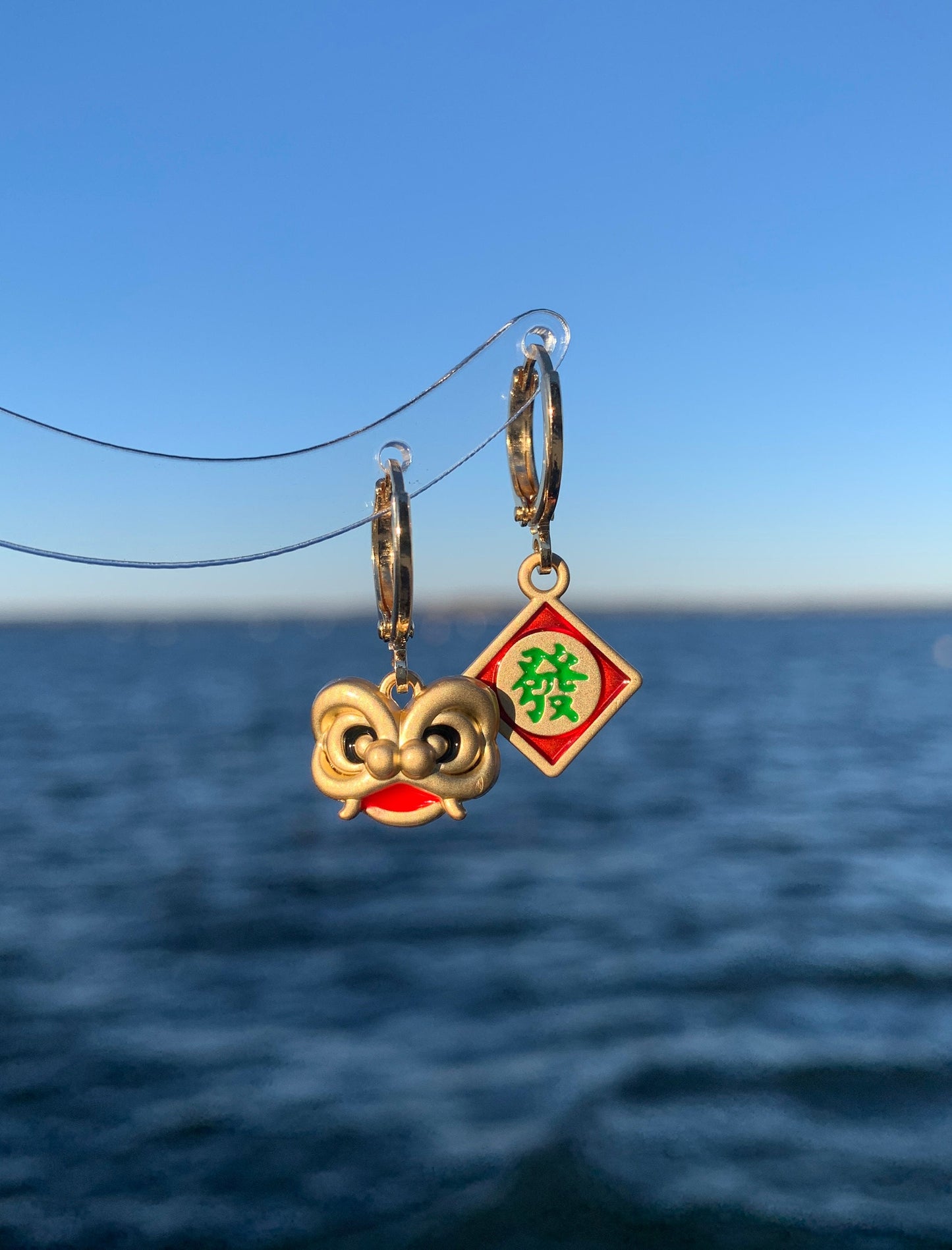 Unique Lunar New Year Lion Dance Earrings