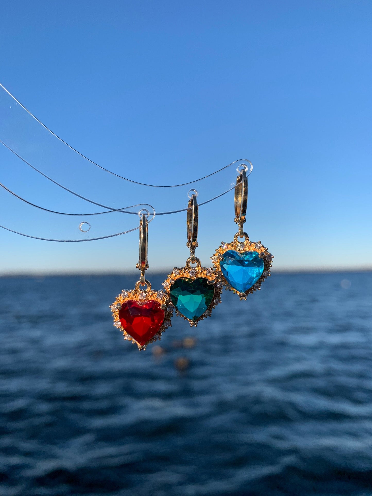 Dainty Heart Dangle Earrings