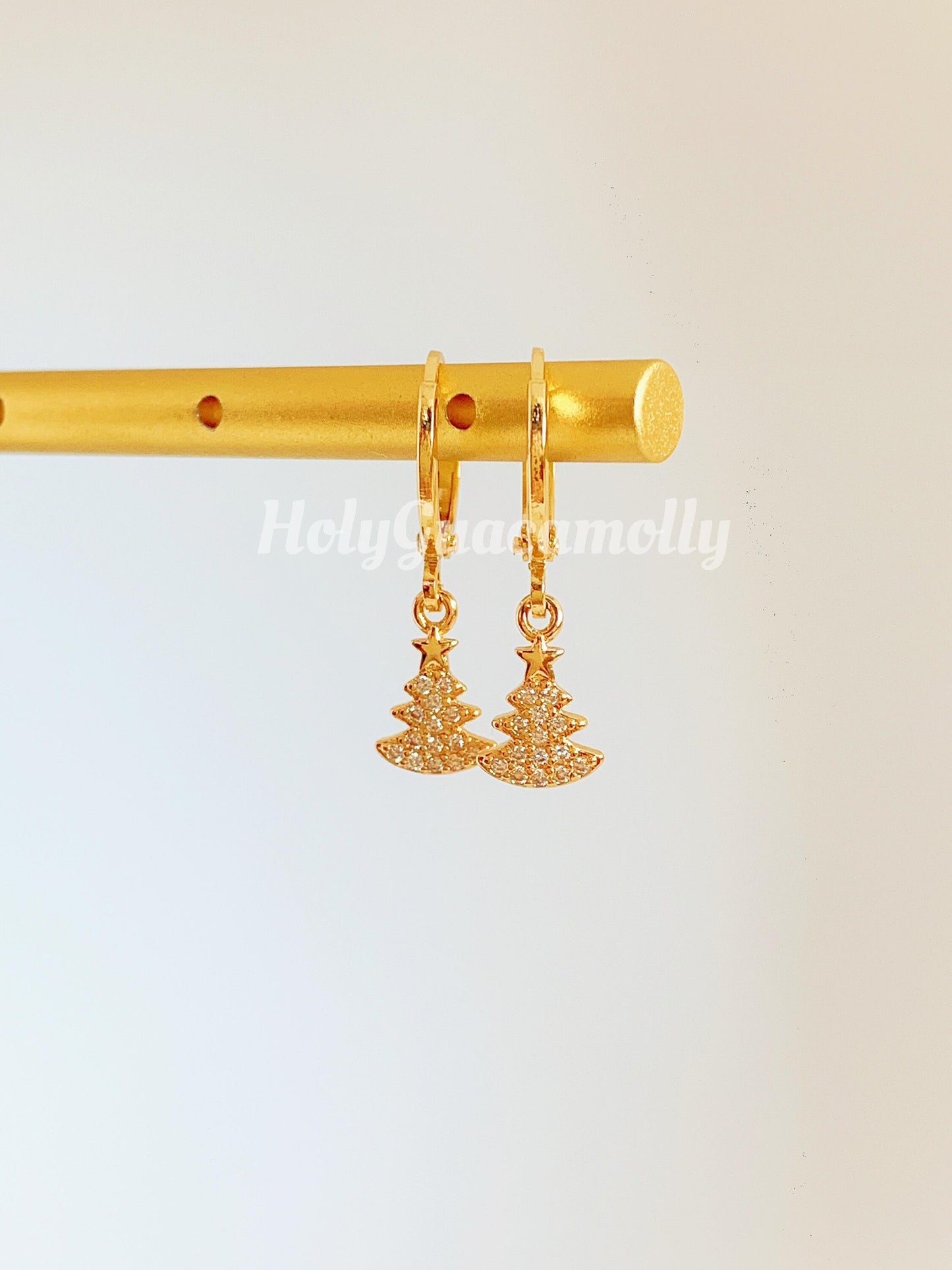 Dainty Christmas Tree Earrings